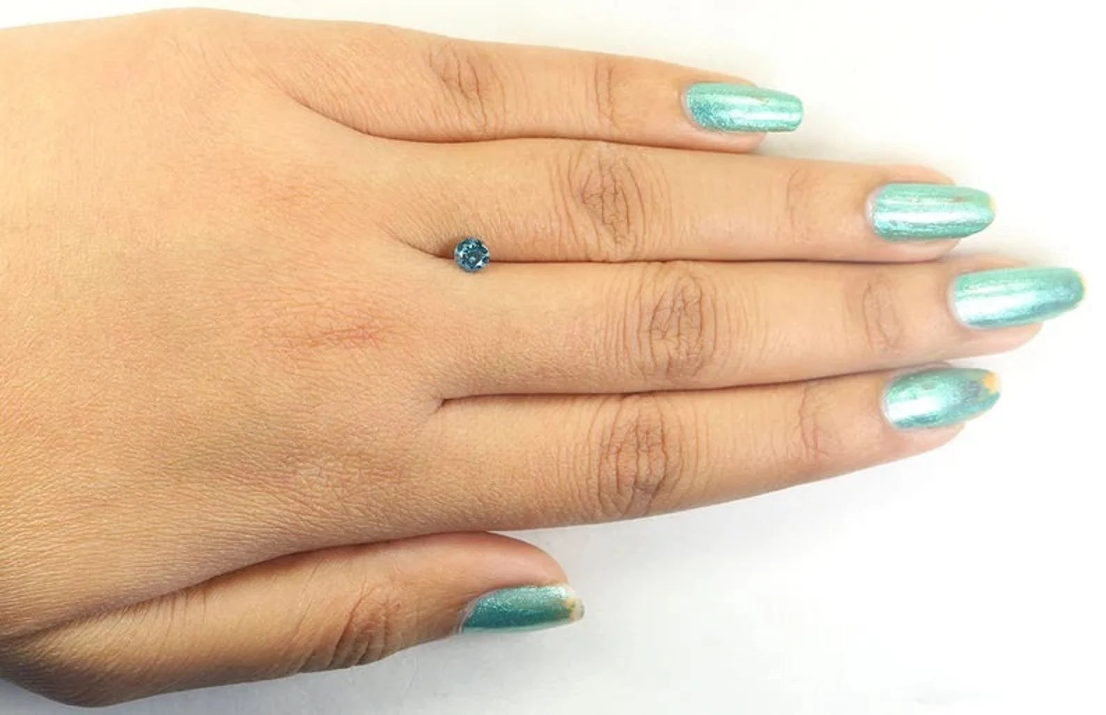 0.36 CT Natural Loose Round Shape Diamond Blue Color Round Cut Diamond 4.30 MM Natural Diamond Blue Color Round Brilliant Cut Diamond NQ626