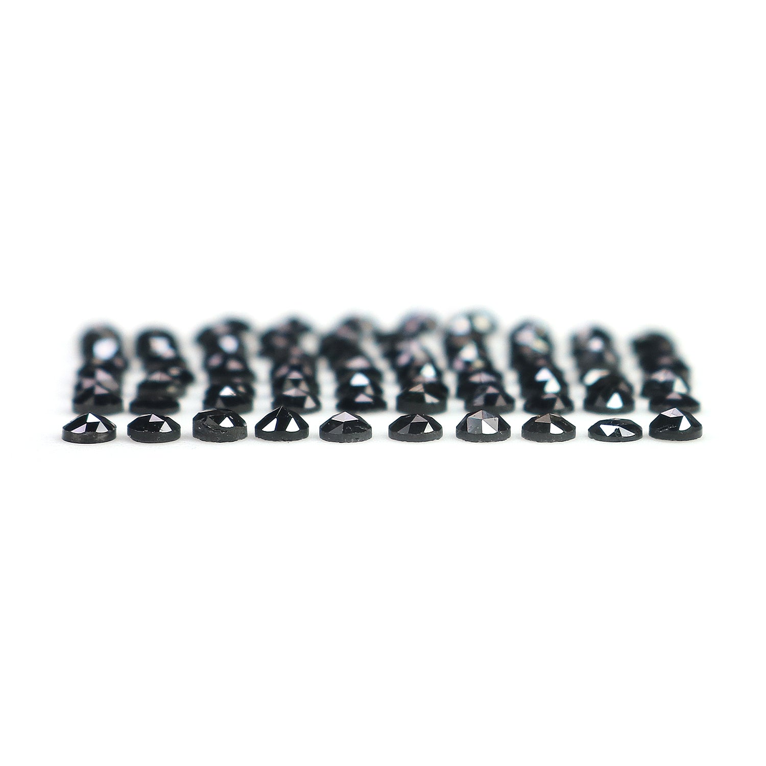 3.34 CT Natural Loose Round Rose Cut Diamond Black Color Round Shape Diamond 2.20 MM Natural Loose Black Color Round Rose Cut Diamond KQ2456