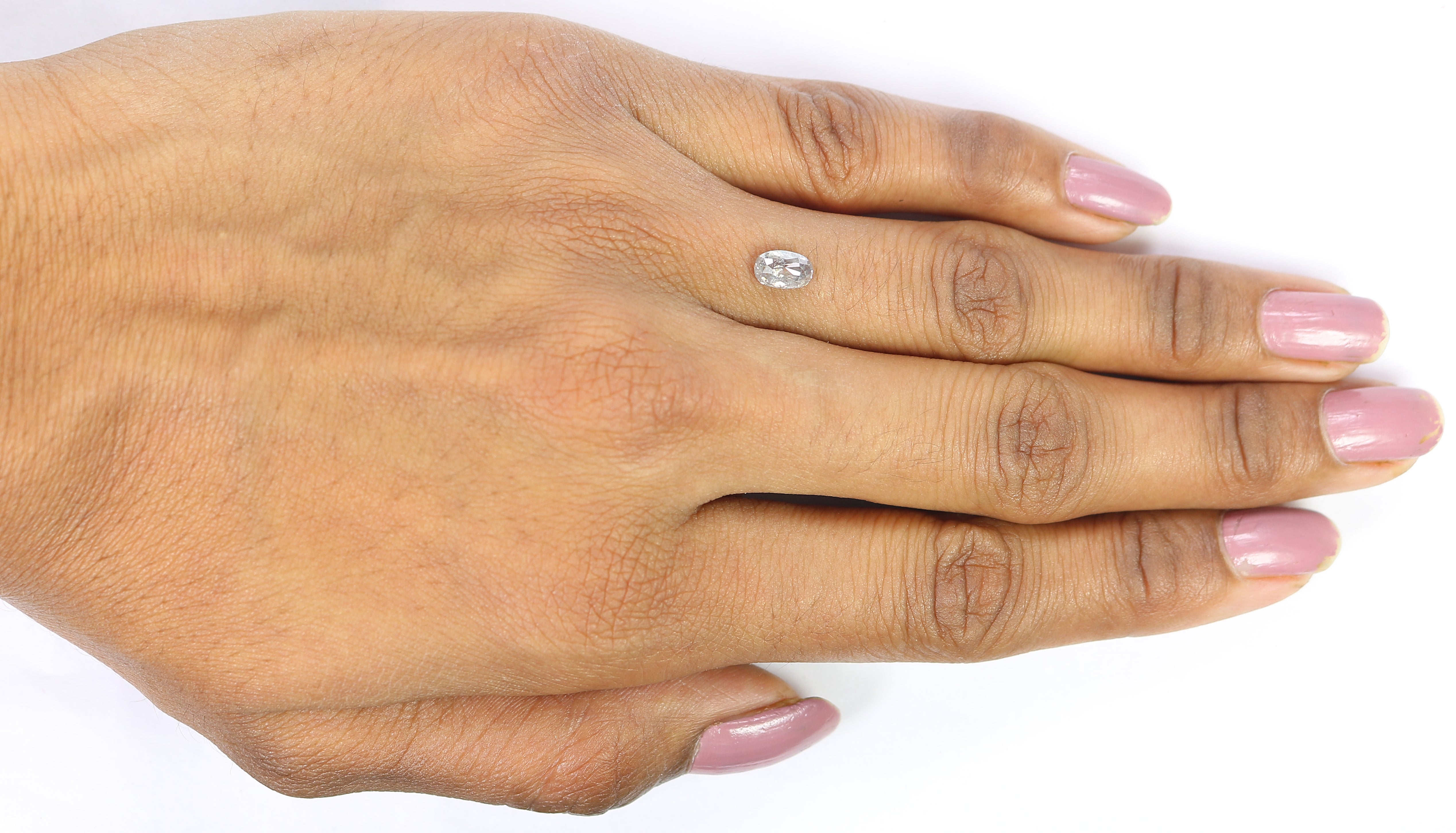 0.63 CT Natural Loose Oval Shape Diamond Salt And Pepper Oval Rose Cut Diamond 6.25 MM Natural Loose Grey Color Oval Rose Cut Diamond QL8937