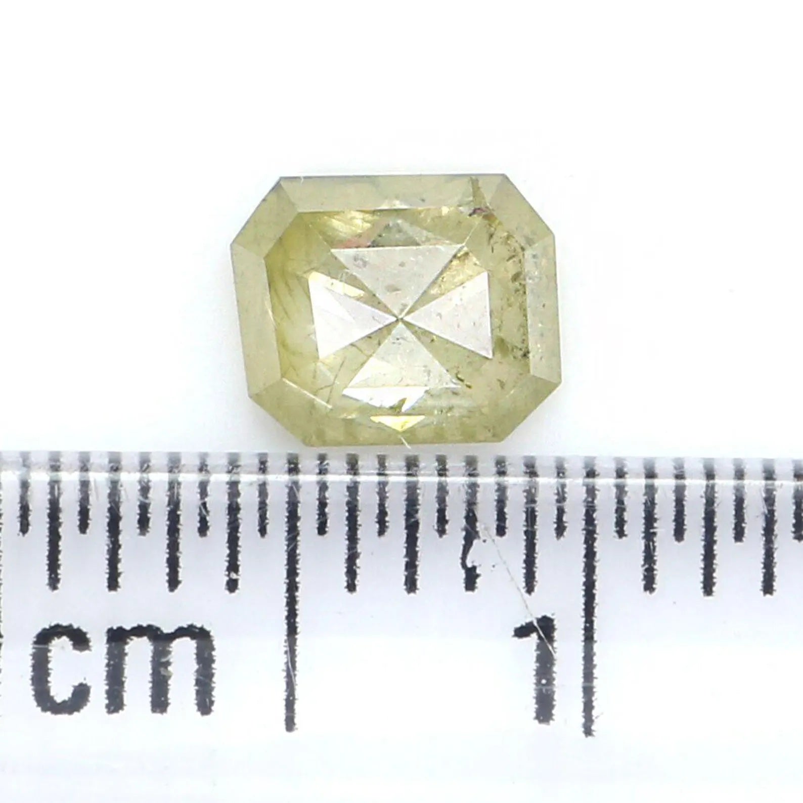 0.53 CT Natural Loose Emerald Shape Diamond Yellow Color Emerald Diamond 5.50 MM Natural Loose Yellow Color Emerald Rose Cut Diamond NQ9651