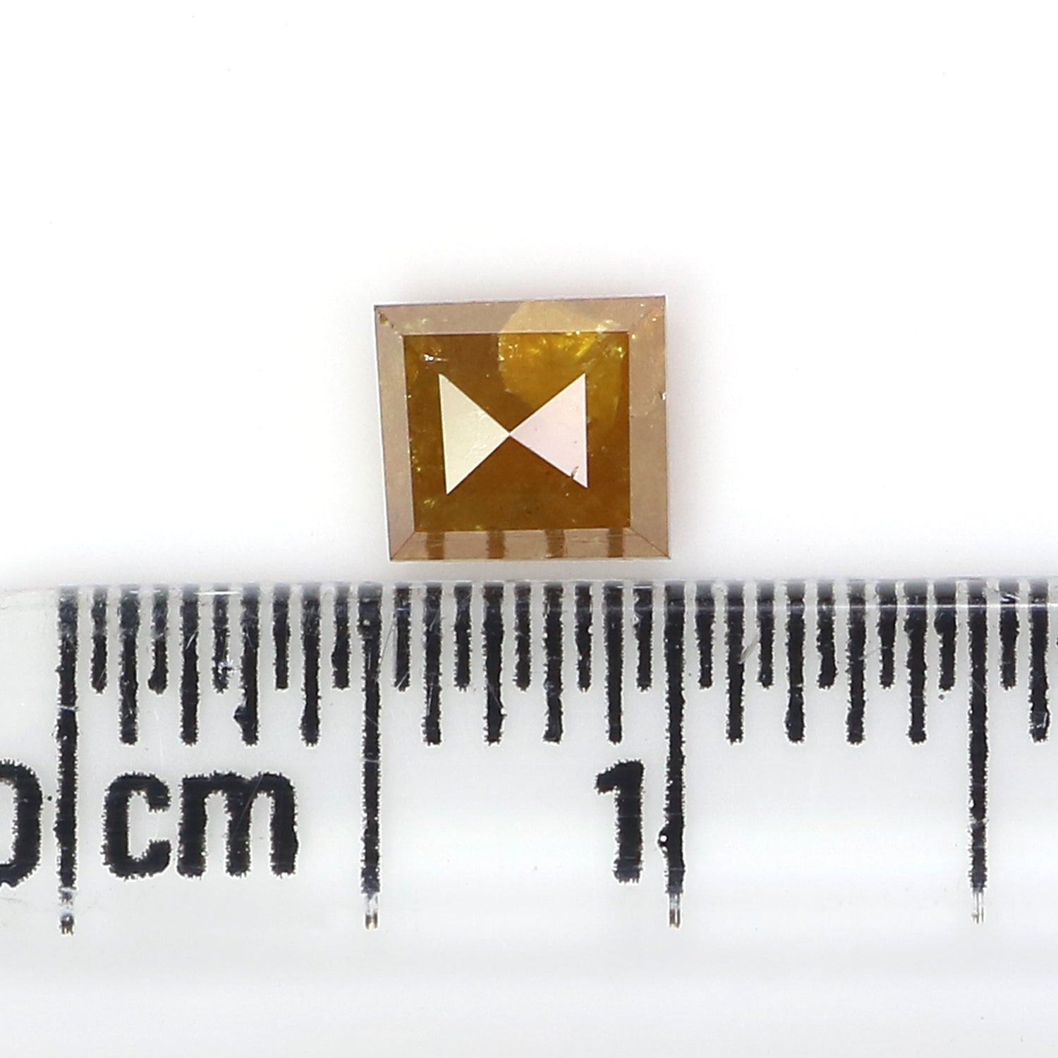 0.61 CT Natural Loose Square Shape Diamond Yellow Color Square Diamond 4.80 MM Natural Loose Yellow Diamond Square Rose Cut Diamond LQ6755