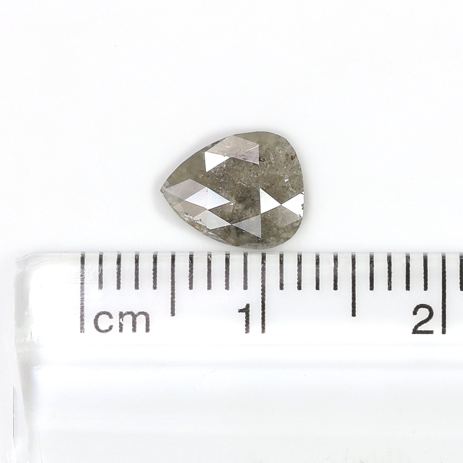 0.85 CT Natural Loose Pear Shape Diamond Grey Color Pear Cut Diamond 8.00 MM Natural Loose Grey Color Diamond Pear Rose Cut Diamond LQ6982