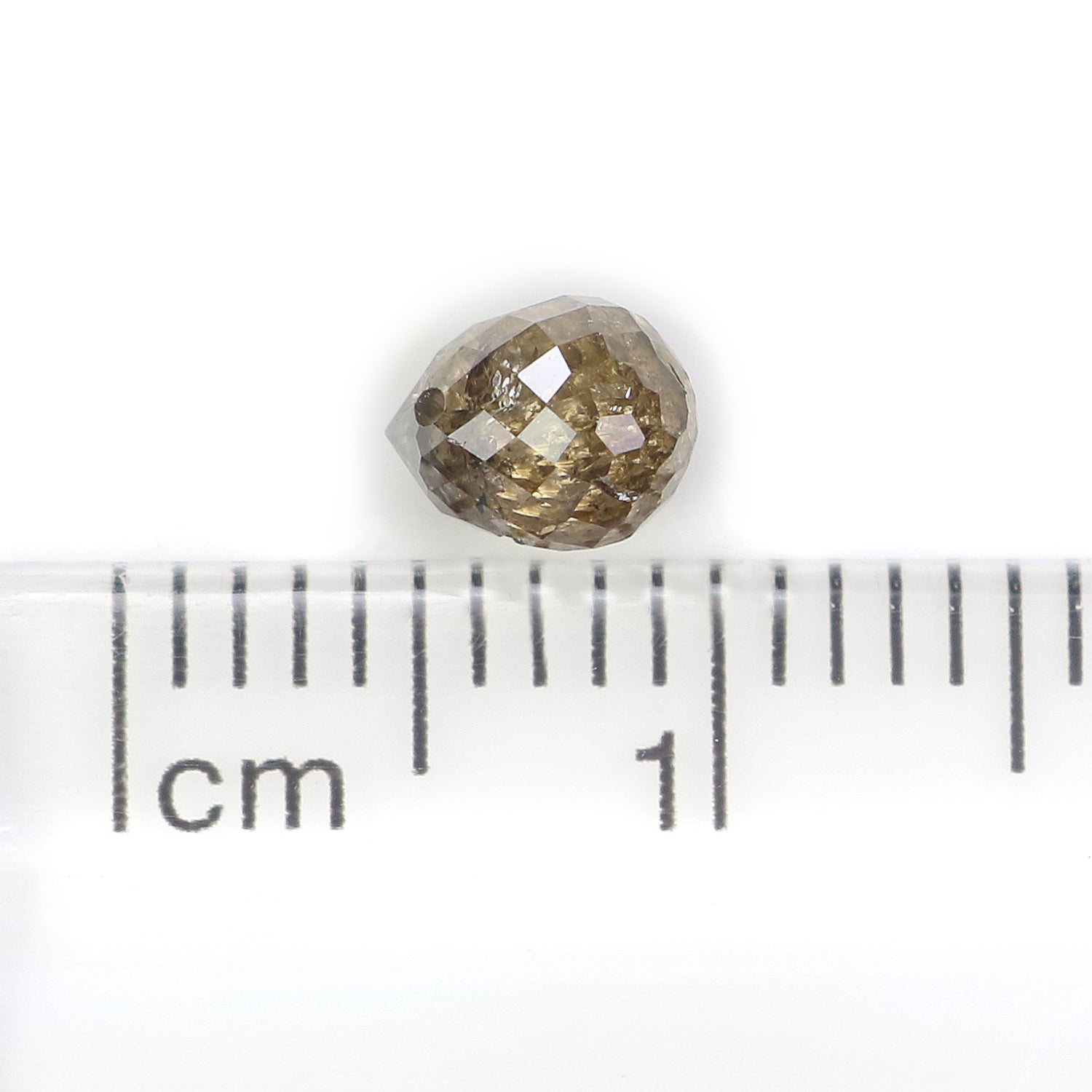 0.76 Ct Natural Loose Briolette Shape Diamond Brown Color Drop Cut Diamond 5.20 MM Natural Loose Yellow Color Briolette Cut Diamond LQ9839