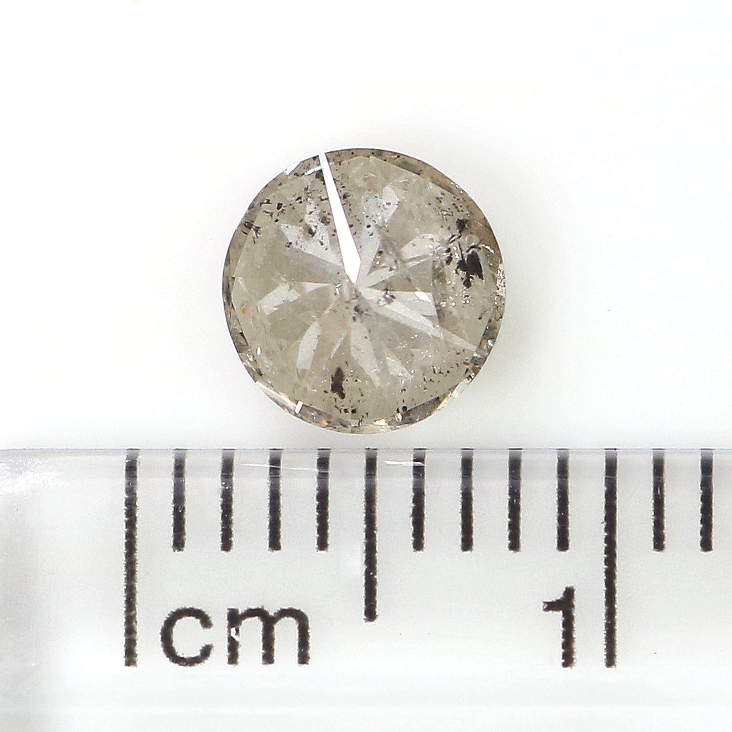 0.84 CT Natural Loose Round Shape Diamond Salt And Pepper Round Diamond 5.90 MM Natural Black Grey Color Round Brilliant Cut Diamond LQ8750
