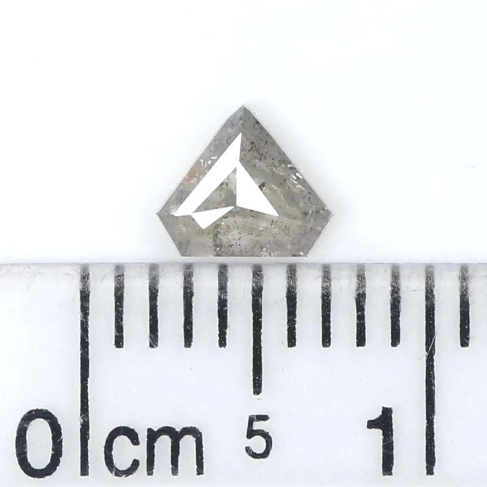 0.38 CT Natural Loose Shield Shape Diamond Milky Grey Shield Cut Diamond 5.10 MM Natural Milky Grey Color Shield Rose Cut Diamond NQ8696