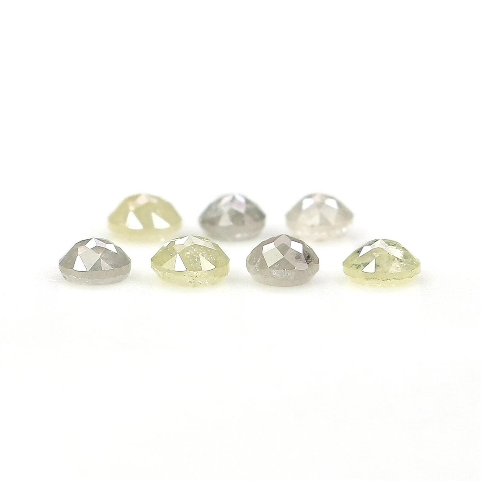 1.28 CT Natural Loose Round Diamond Yellow Grey Diamond Natural Loose Diamond 4.45 MM Round Rose Cut Diamond Round Shape Diamond NQ2457