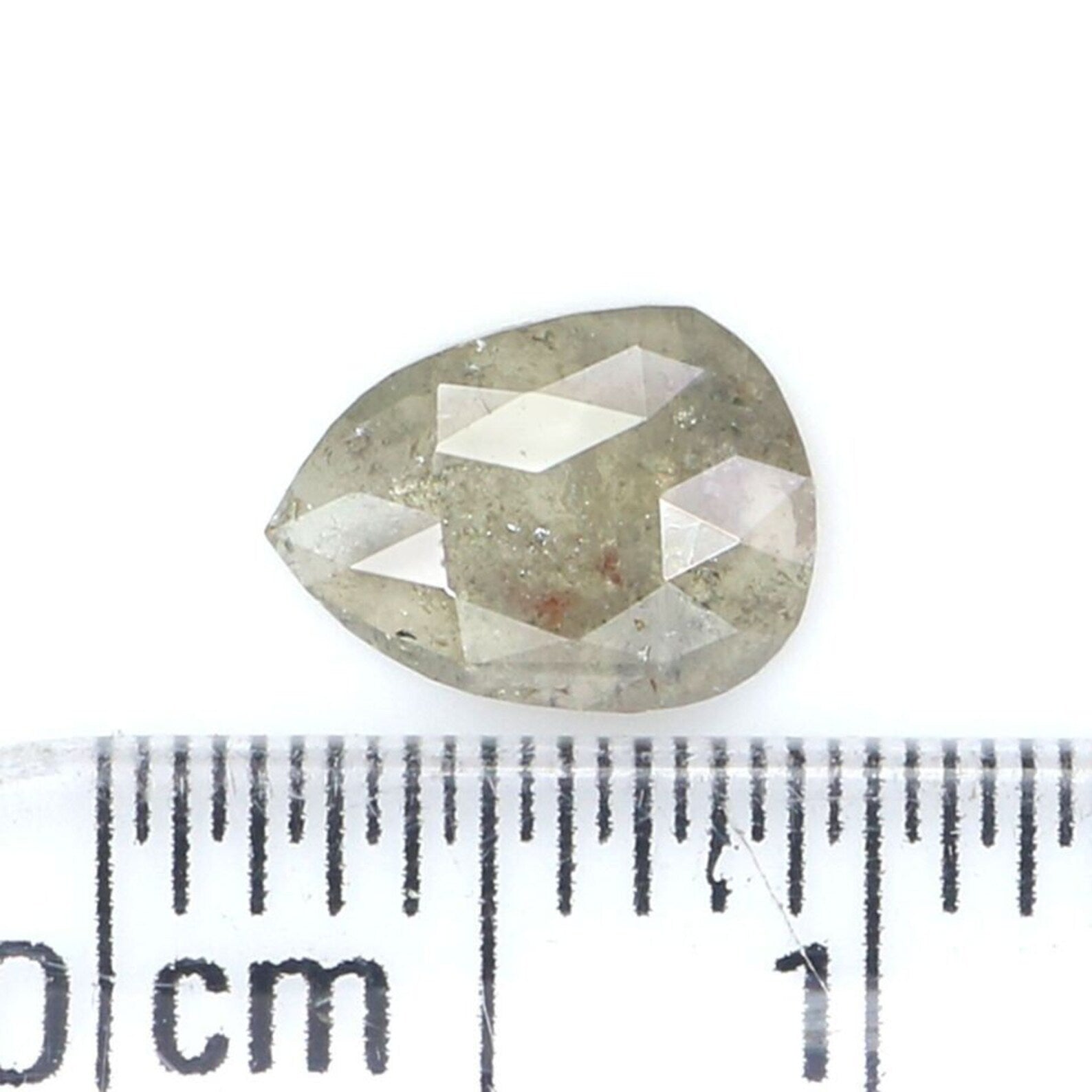 0.63 CT Natural Loose Pear Diamond Grey Color Pear Cut Diamond Natural Loose Diamond 7.20 MM Pear Rose Cut Diamond Pear Shape Diamond NQ8563