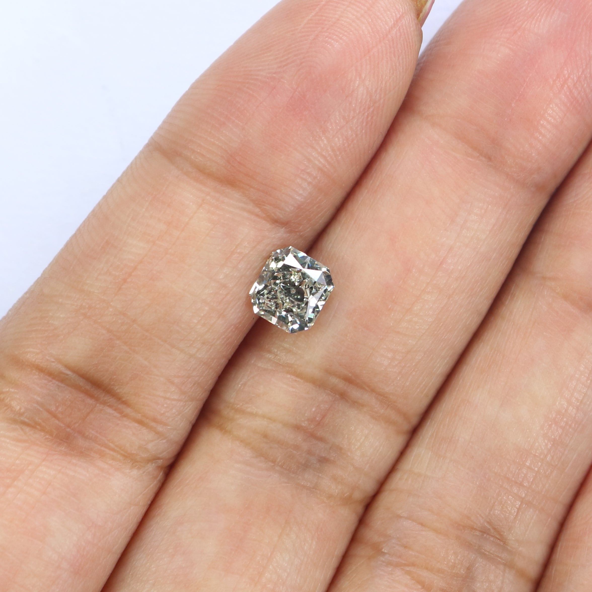 Natural Radiant White -G Diamond 1.03 CT Loose Brilliant Cut White -G Color Stone 5.60 MM Radiant Diamond For Custom Engagement Ring L3636