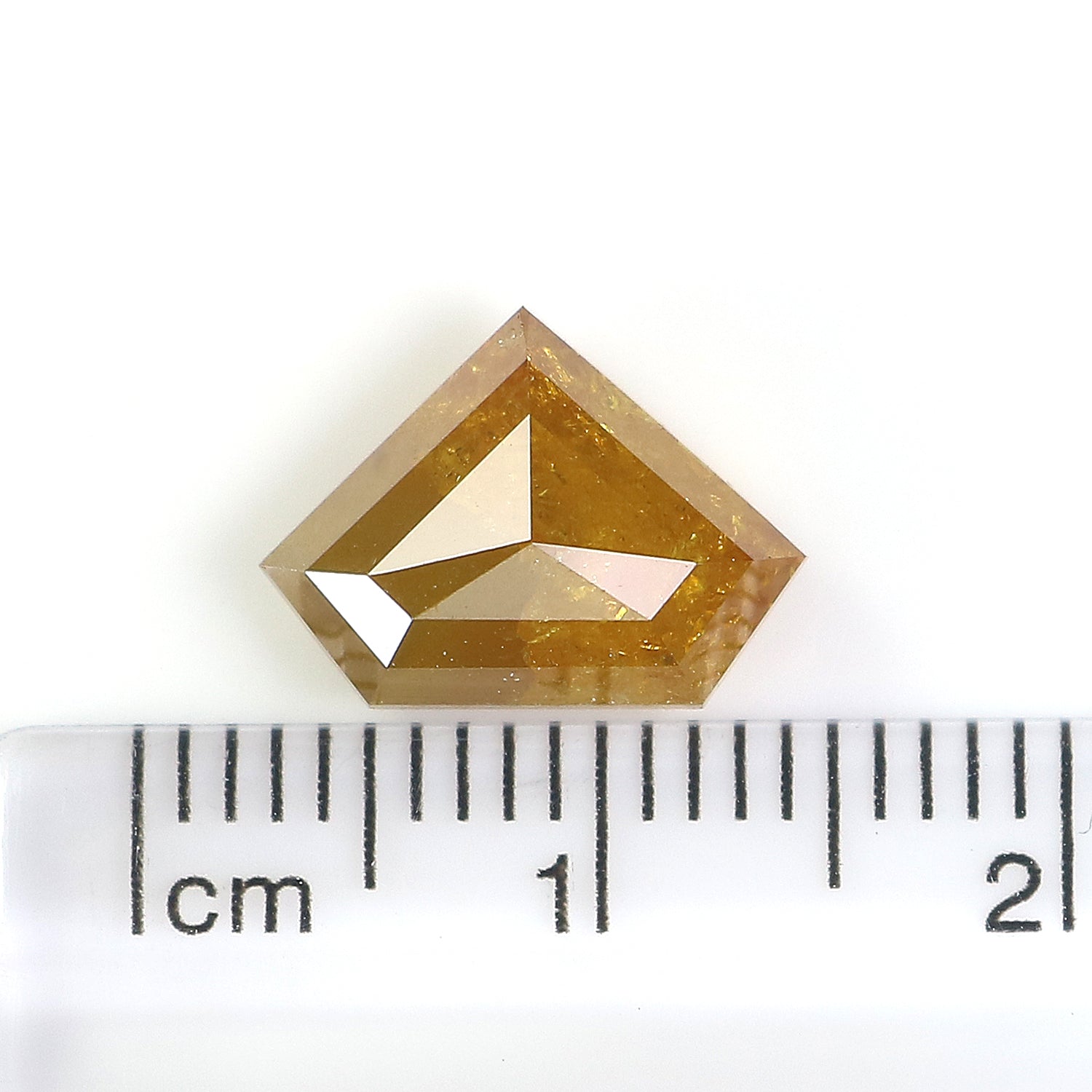 3.63 CT Natural Loose Shield Shape Diamond Yellow Color Shield Diamond 8.70 MM Natural Loose Yellow Diamond Shield Rose Cut Diamond QL9783