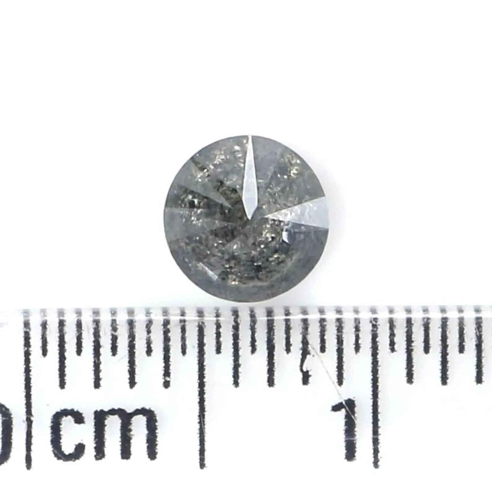 0.56 CT Natural Loose Round Shape Diamond Salt And Pepper Round Diamond 4.80 MM Natural Black Gray Color Round Brilliant Cut Diamond NQ9528
