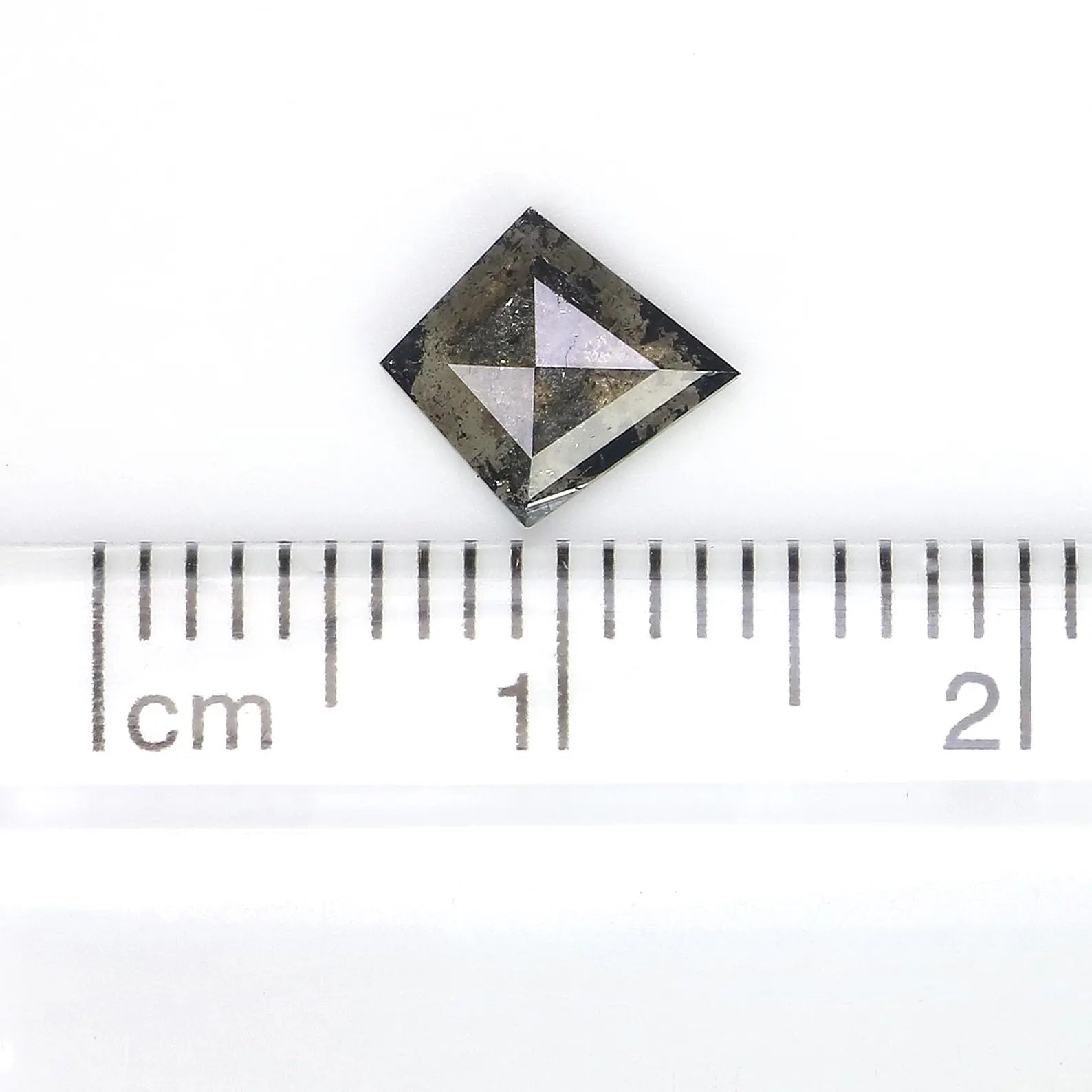 0.57 CT Natural Loose Kite Shape Diamond Salt And Pepper Kite Diamond 7.85 MM Natural Black Gray Color Diamond Kite Rose Cut Diamond N2590