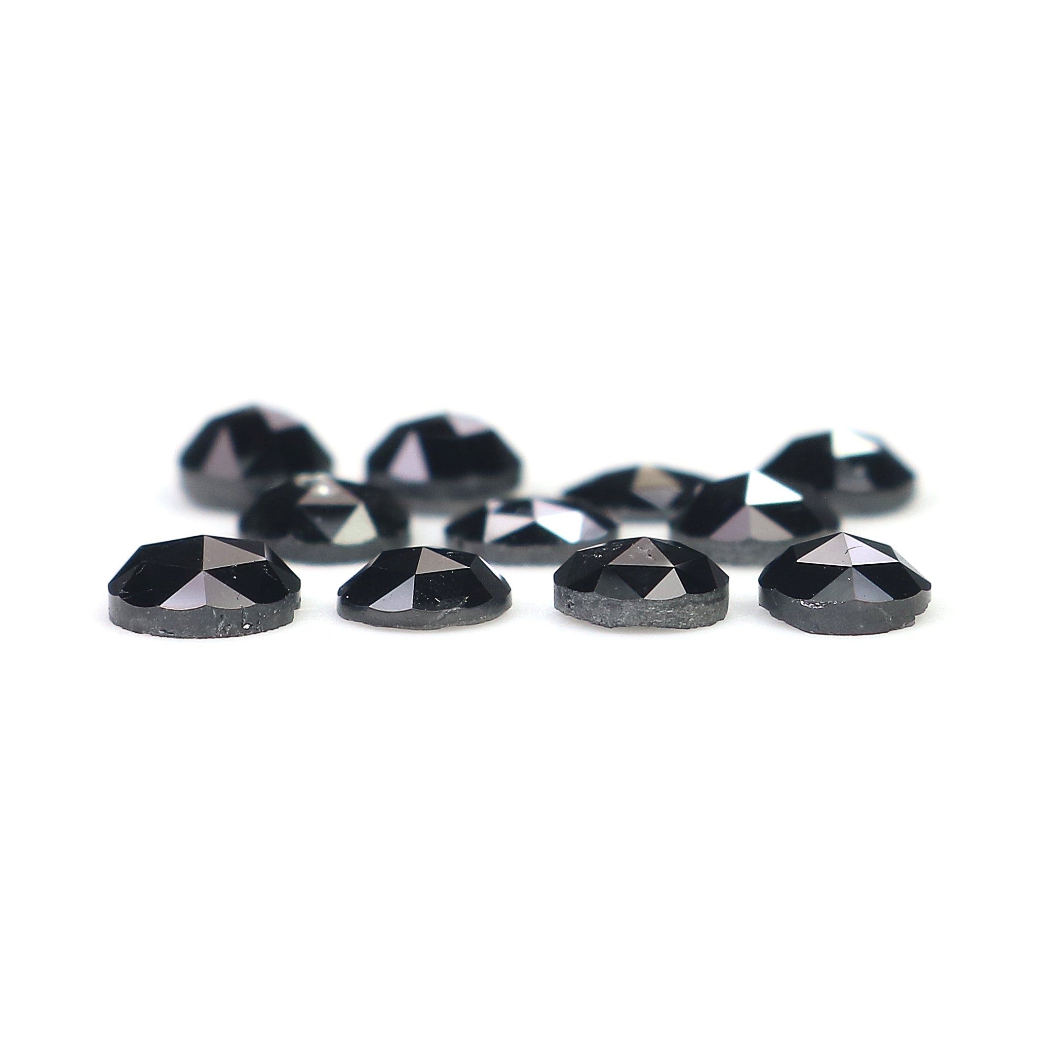 2.95 CT Natural Loose Round Rose Cut Diamond Black Color Round Shape Diamond 3.95 MM Natural Loose Black Color Round Rose Cut Diamond LQ1753