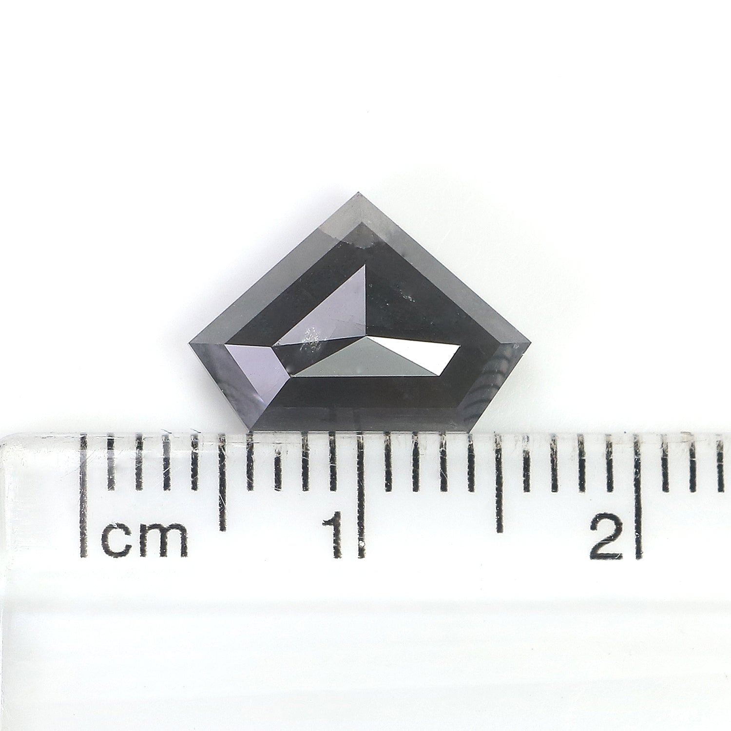 3.45 Ct Natural Loose Shield Shape Diamond Salt And Pepper Shield Shape Diamond 8.70 MM Natural Gray Color Shield Rose Cut Diamond QL1055