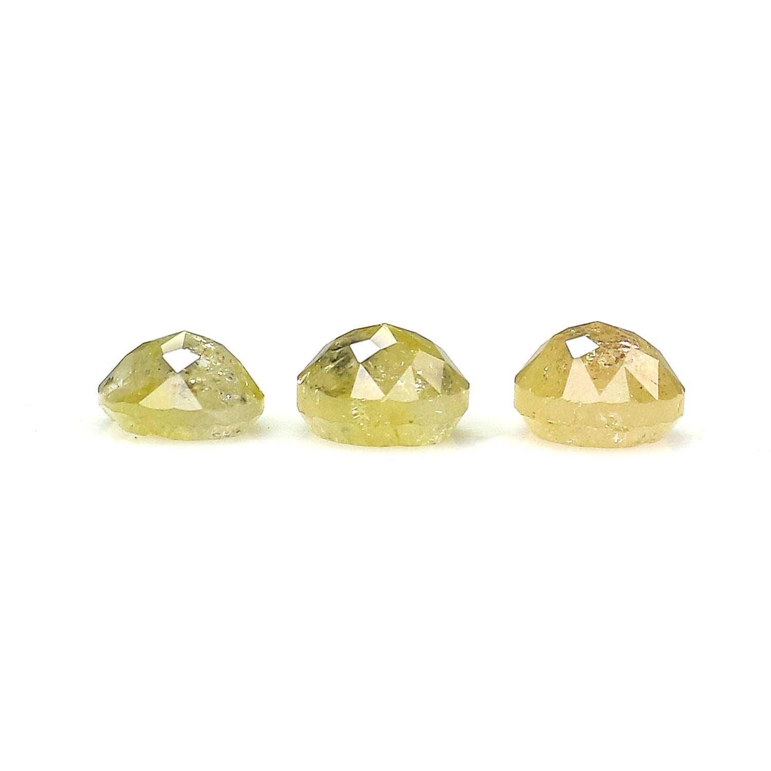 1.16 CT Natural Loose Round Rose Cut Diamond Yellow Color Round Shape Diamond 4.00 MM Natural Yellow Color Round Rose Cut Diamond KQ121