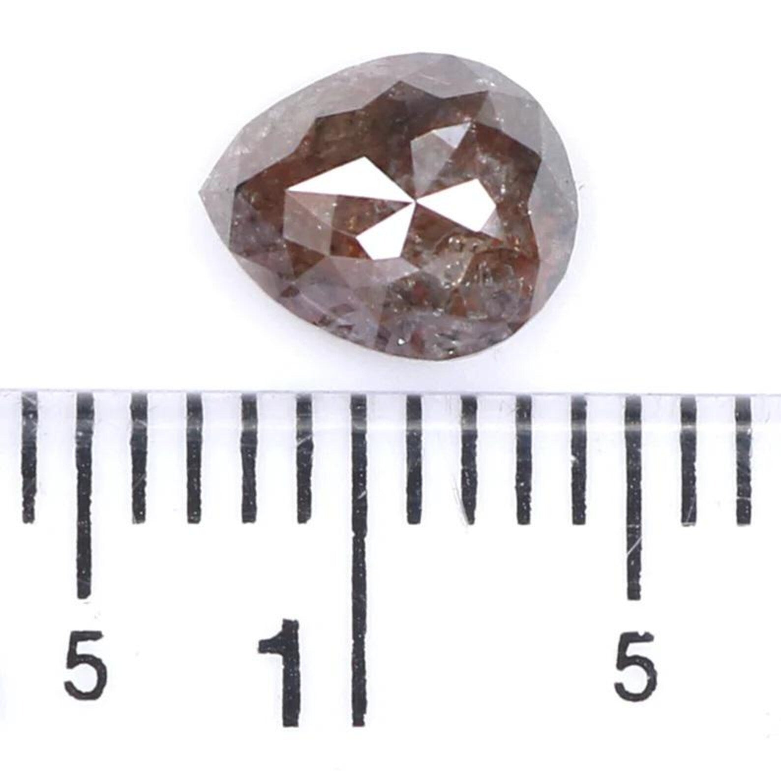 1.12 CT Natural Loose Pear Shape Diamond Brown Color Pear Diamond 6.90 MM Natural Loose Diamond Brown Color Pear Rose Cut Diamond NQ9963