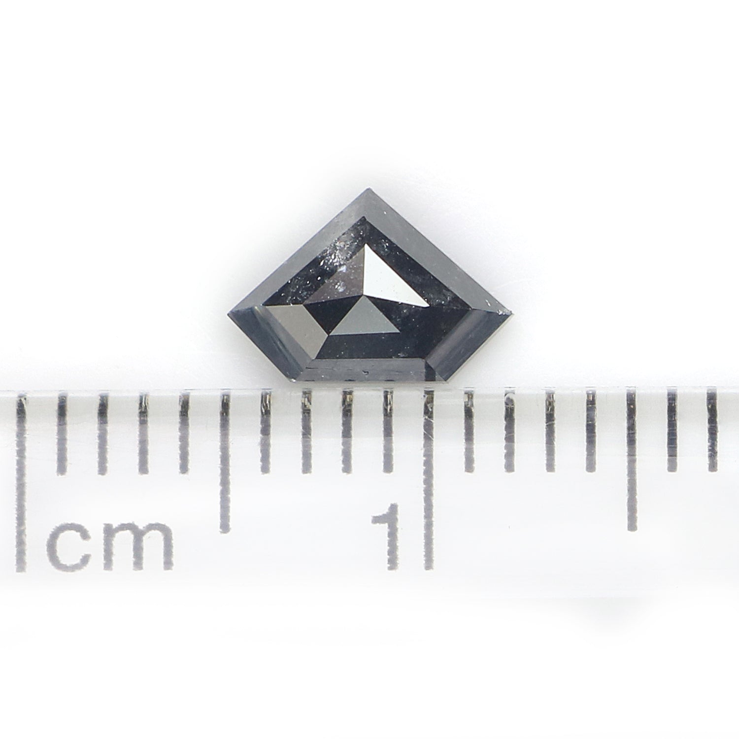 0.63 Ct Natural Loose Shield Shape Diamond Salt And Pepper Shield Cut Diamond 4.80 MM Natural Black Color Shield Rose Cut Diamond LQ1020