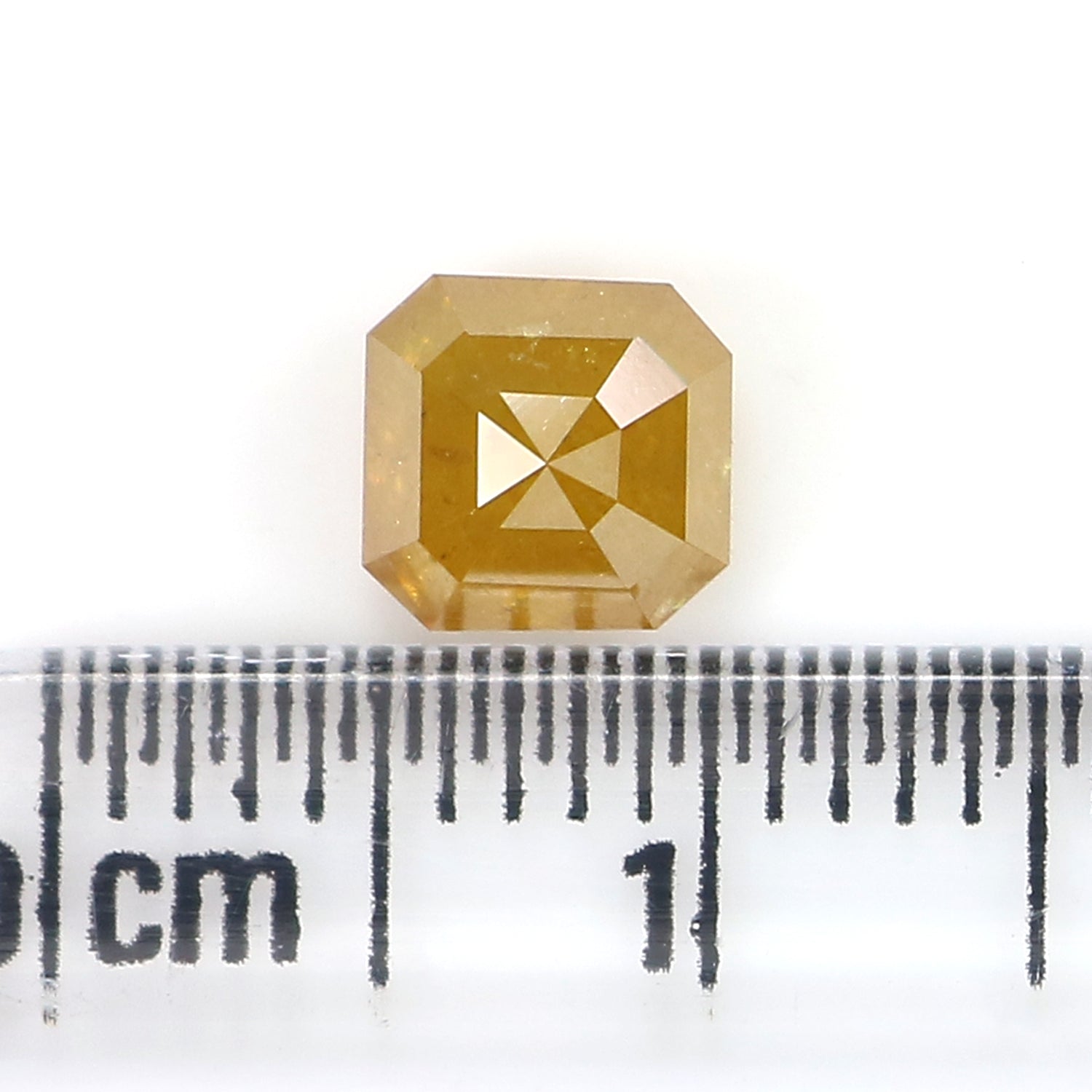 1.05 CT Natural Loose Emerald Shape Diamond Yellow Color Emerald Cut Diamond 5.60 MM Natural Yellow Color Emerald Rose Cut Diamond LQ9334