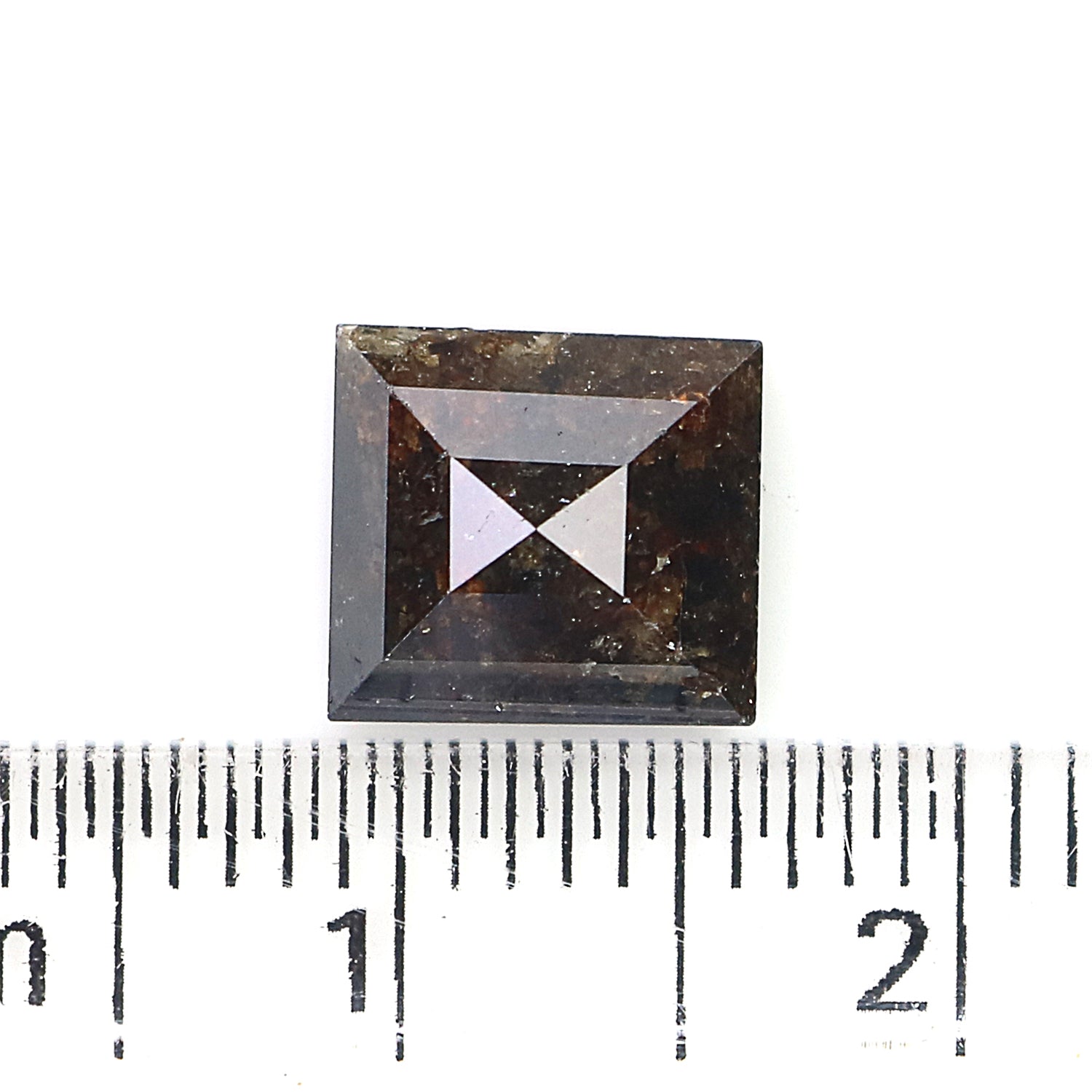 2.08 CT Natural Loose Square Shape Diamond Brown Color Square Cut Diamond 7.60 MM Natural Loose Brown Color Square Rose Cut Diamond LQ7152