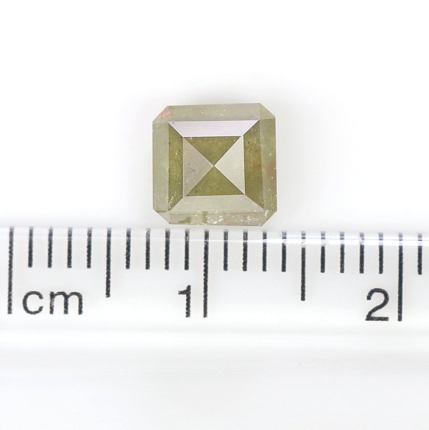1.47 CT Natural Loose Radiant Shape Diamond Yellow Color Radiant Cut Diamond 6.40 MM Natural Grey Color Radiant Rose Cut Diamond LQ9427
