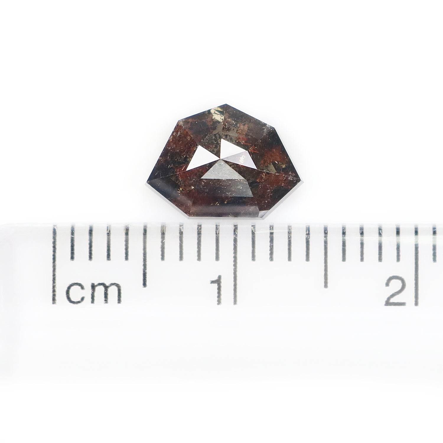 1.69 CT Natural Loose Shield Shape Diamond Salt And Pepper Shield Cut Diamond 6.40 MM Natural Brown Color Shield Rose Cut Diamond L3469