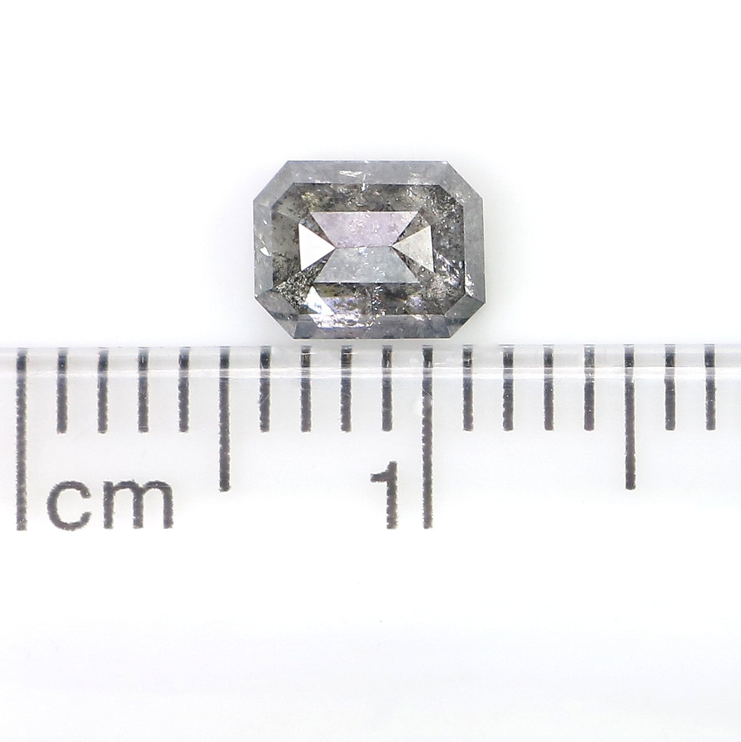 0.73 CT Natural Loose Emerald Shape Diamond Salt And Pepper Emerald Cut Diamond 5.70 MM Natural Emerald Shape Rose Cut Diamond LQ1187