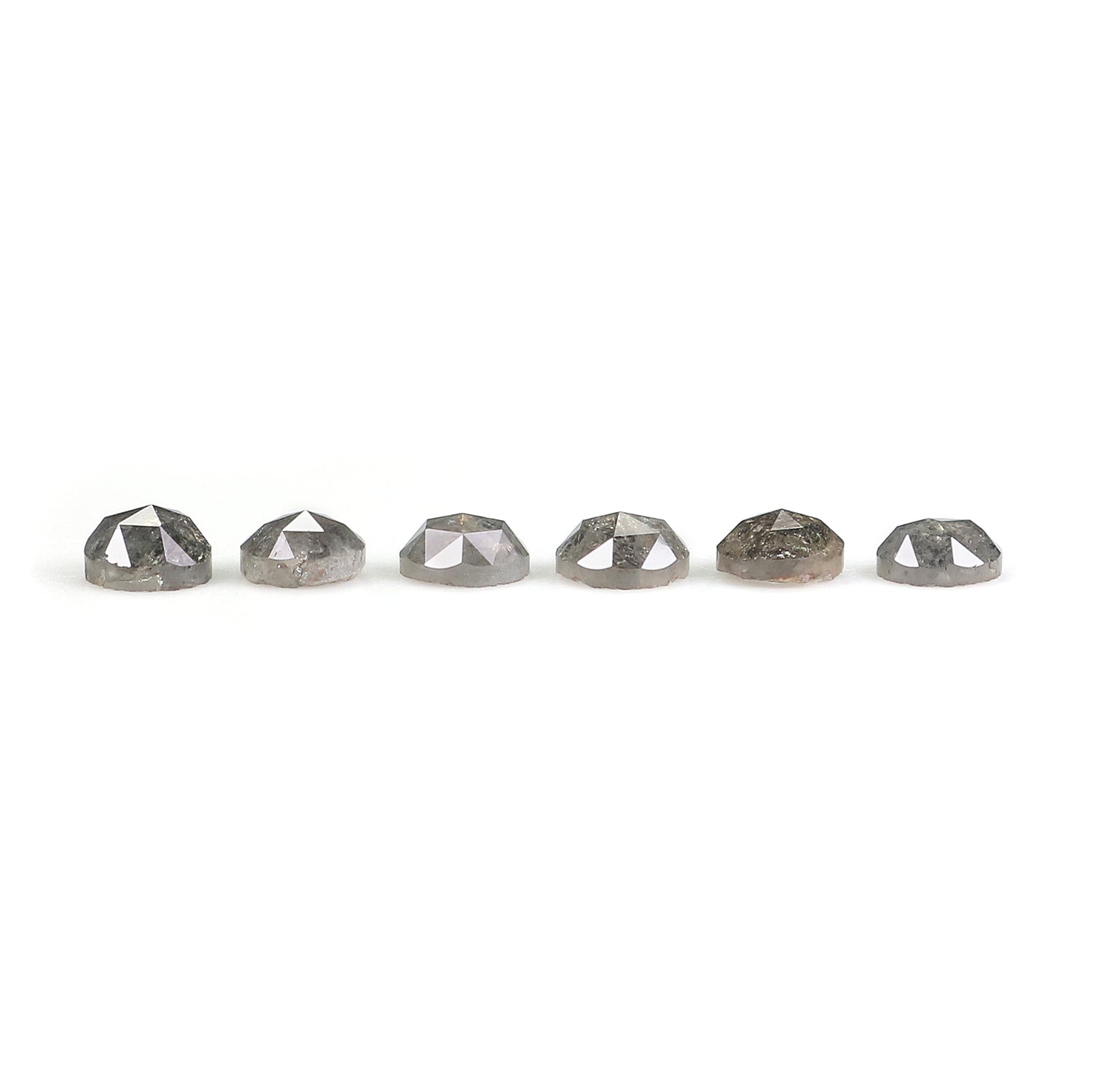 1.81 CT Natural Loose Round Shape Diamond Salt And Pepper Round Cut Diamond 3.90 MM Natural Black Grey Color Round Rose Cut Diamond NQ2060
