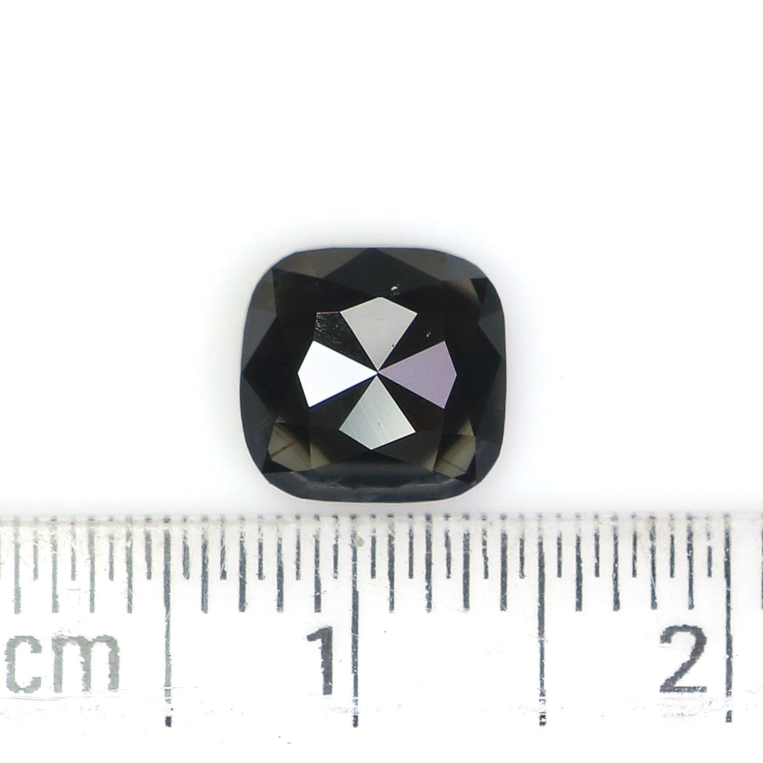 1.54 CT IGI Certified Natural Loose Cushion Modified Brilliant Cut Diamond Natural Black Color Diamond 7.15 MM Cushion Shape Diamond QL9398