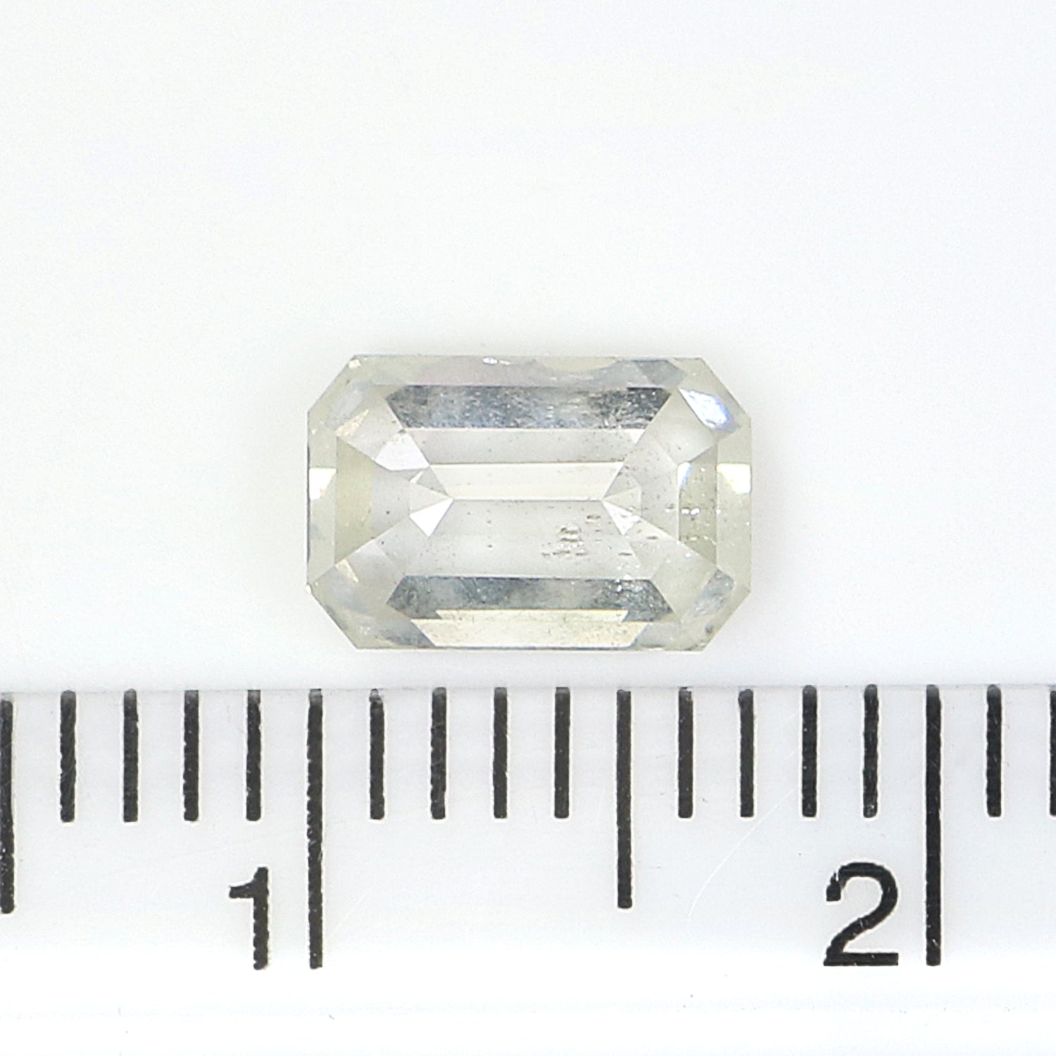 1.18 CT Natural Loose Emerald Shape Diamond White - J Color Emerald Cut Diamond 7.20 MM Natural Loose White Emerald Rose Cut Diamond L3535