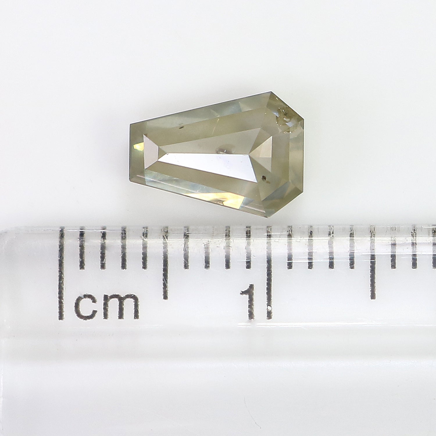 1.43 CT Natural Loose Coffin Diamond Grey Yellow Color Coffin Diamond 8.35 MM Natural Loose Diamond Grey Color Coffin Shape Diamond QL387