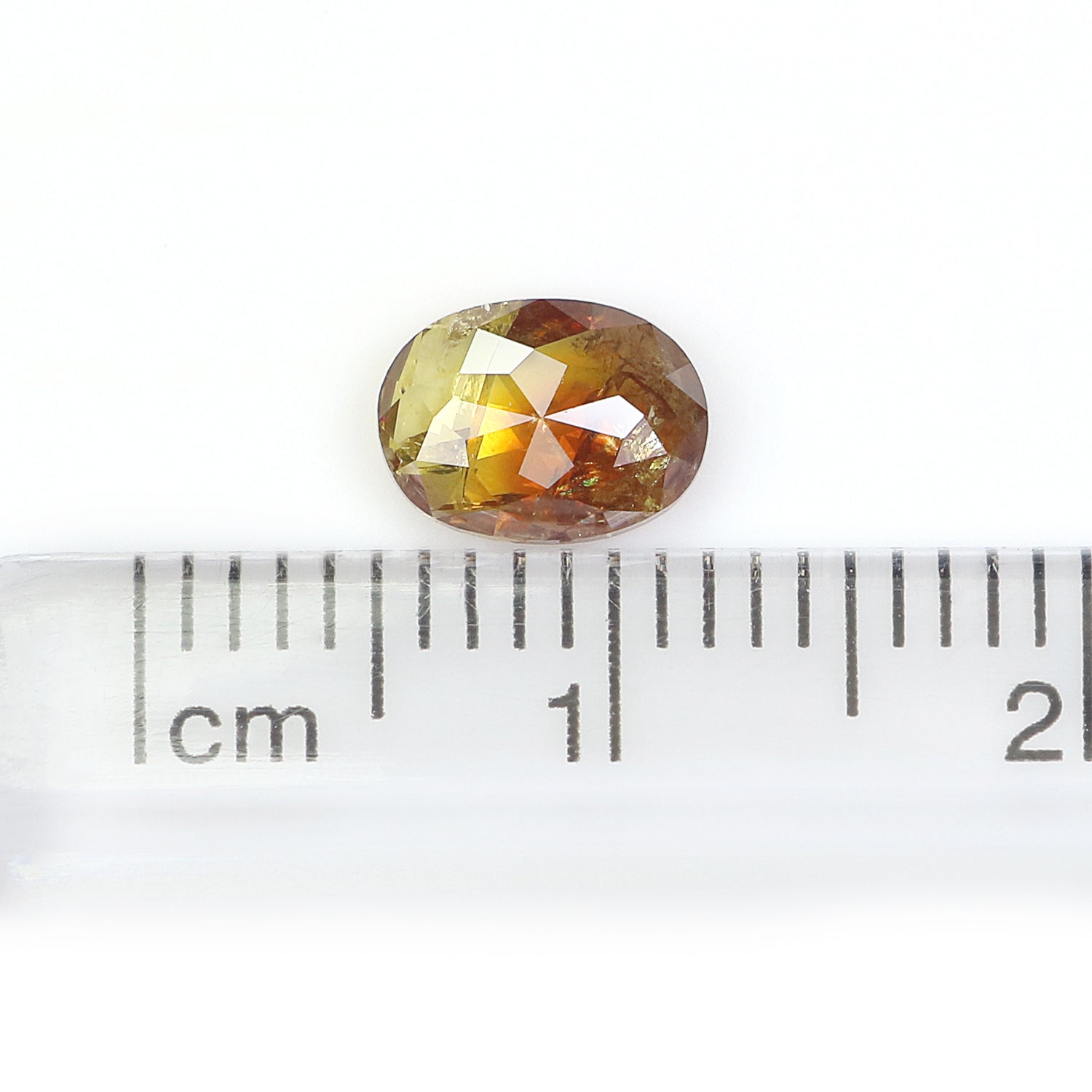 0.91 Ct Natural Loose Oval Shape Diamond Brown Yellow Color Oval Cut Diamond 7.05 MM Natural Brown Yellow Color Oval Rose Cut Diamond N1052