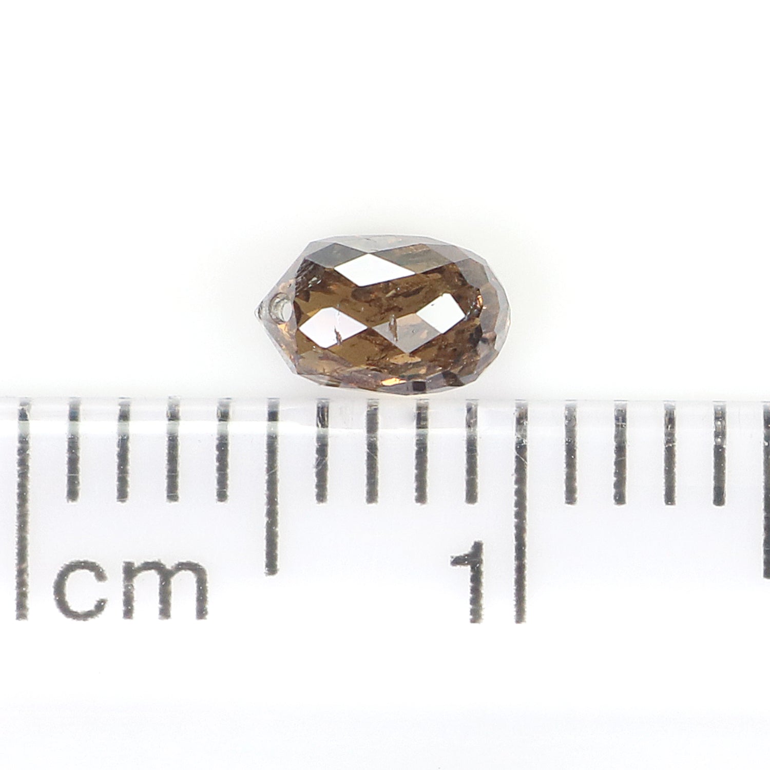 0.47 Ct Natural Loose Briolette Shape Diamond Brown Color Drop Diamond 5.10 MM Natural Loose Brown Color Briolette Rose Cut Diamond LQ9252