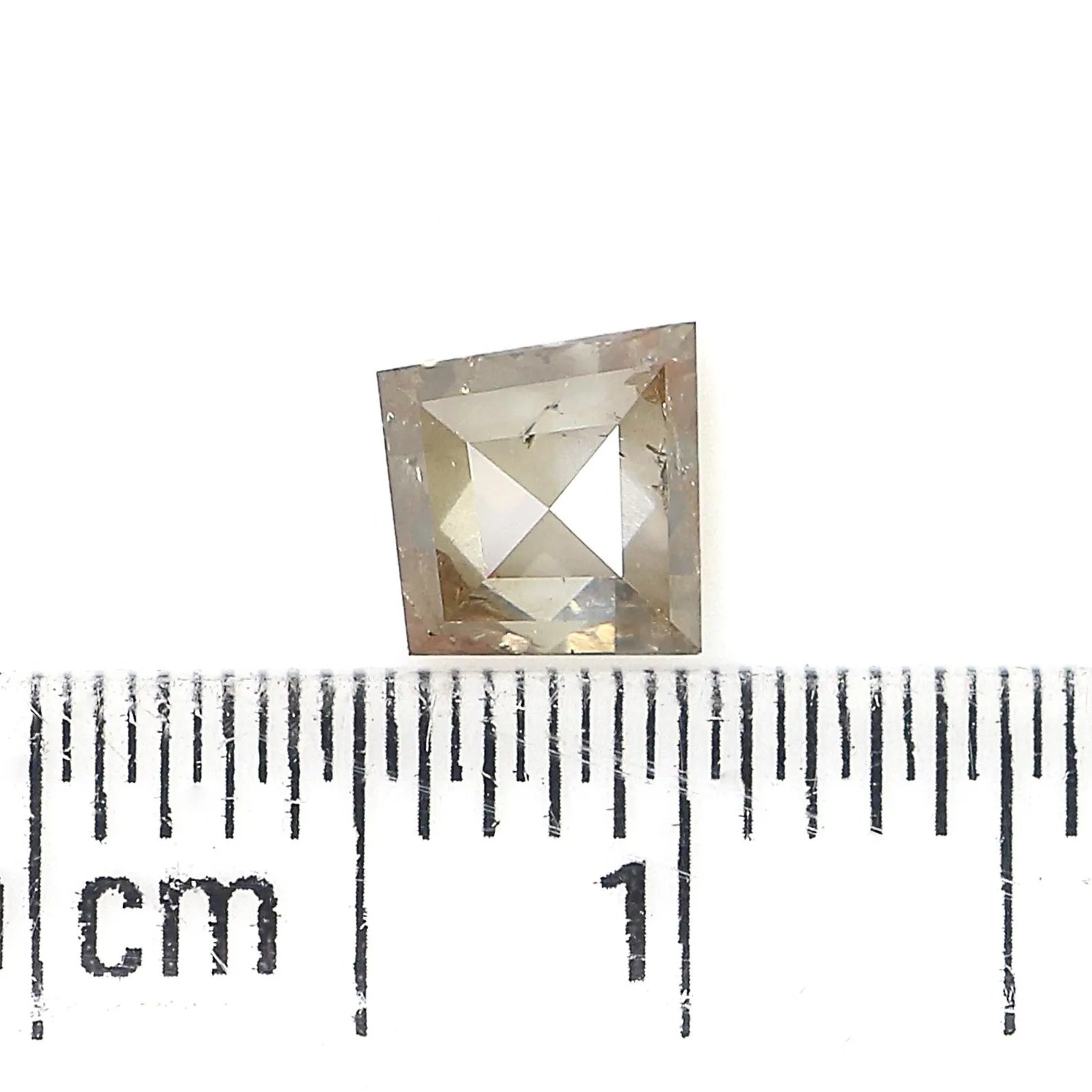 0.59 CT Natural Loose Kite Shape Diamond Light Brown Color Kite Cut Diamond 6.80 MM Natural Diamond Brown Color Kite Rose Cut Diamond QN117