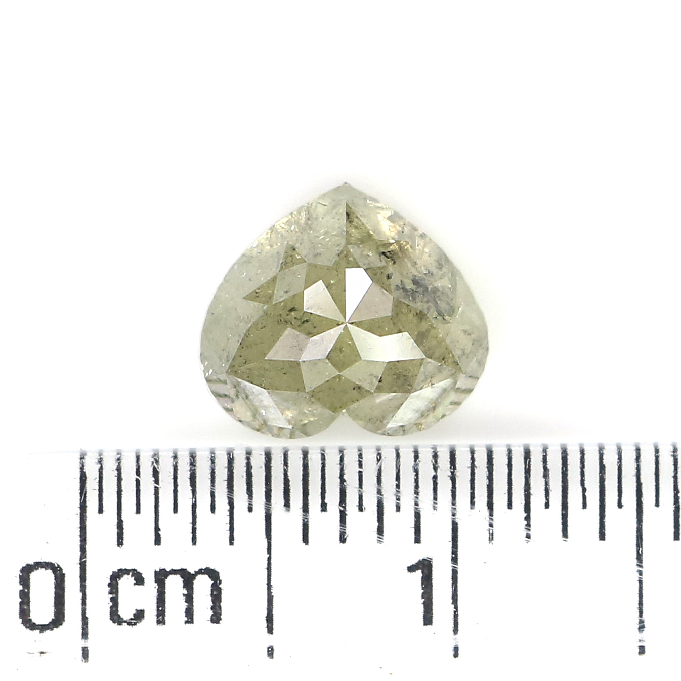 2.07 CT Natural Loose Heart Shape Diamond Grey Color Heart Diamond 7.80 MM Natural Loose Grey Color Diamond Heart Rose Cut Diamond LQ7538