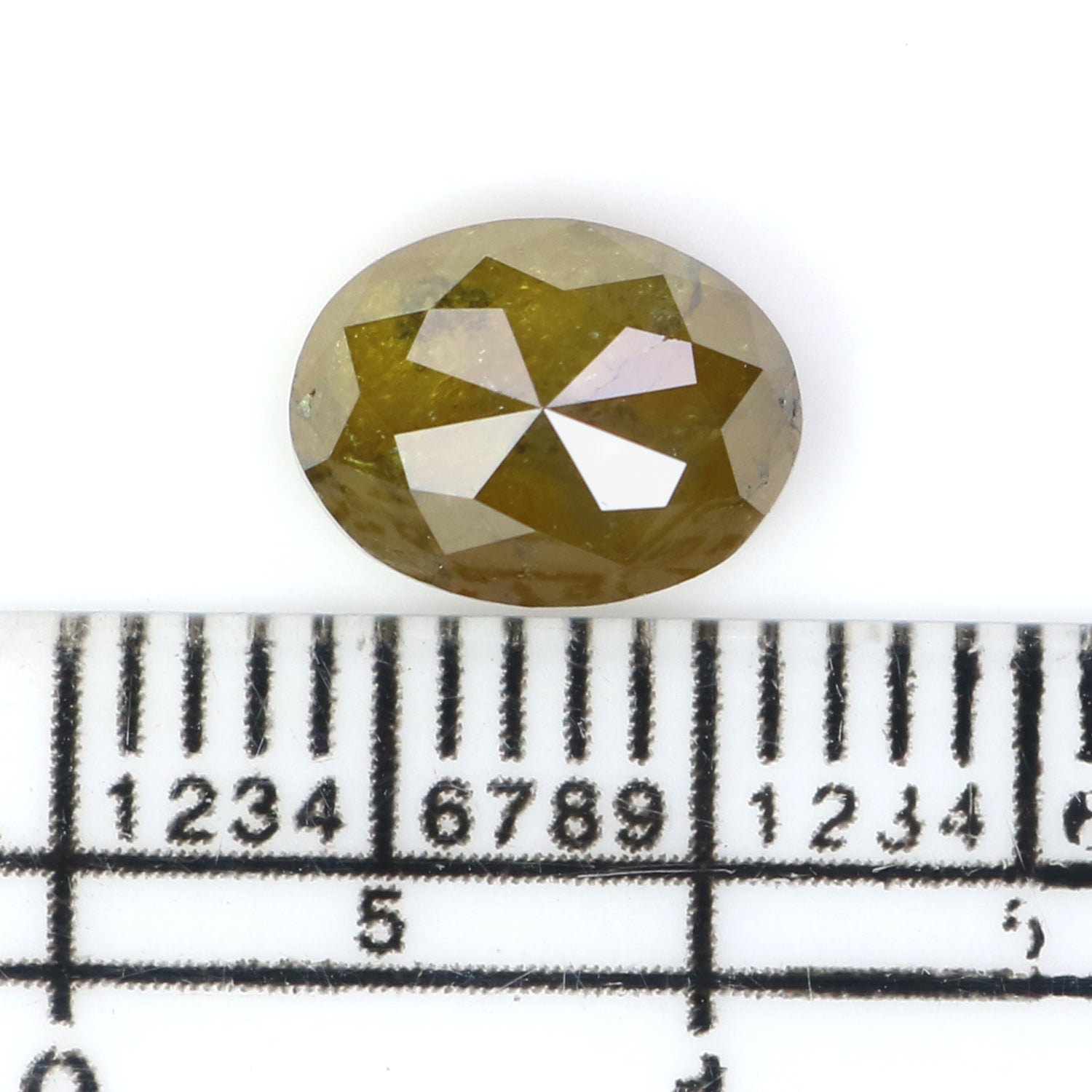 1.80 CT Natural Loose Oval Shape Diamond Yellow Color Oval Cut Diamond 8.10 MM Natural Loose Diamond Yellow Oval Rose Cut Diamond LQ2837