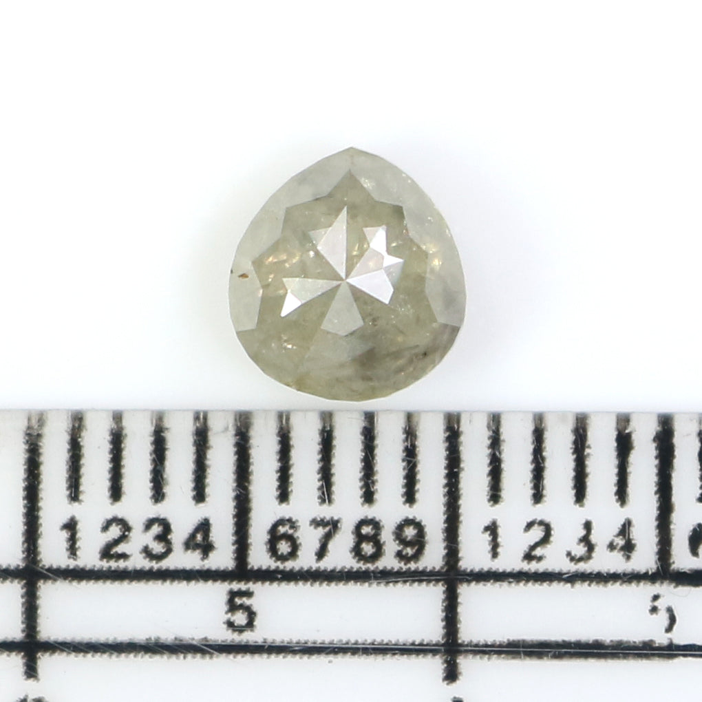 1.04 CT Natural Loose Heart Shape Diamond Grey Color Heart Cut Diamond 6.10 MM Natural Loose Grey Diamond Heart Rose Cut Diamond LQ2858