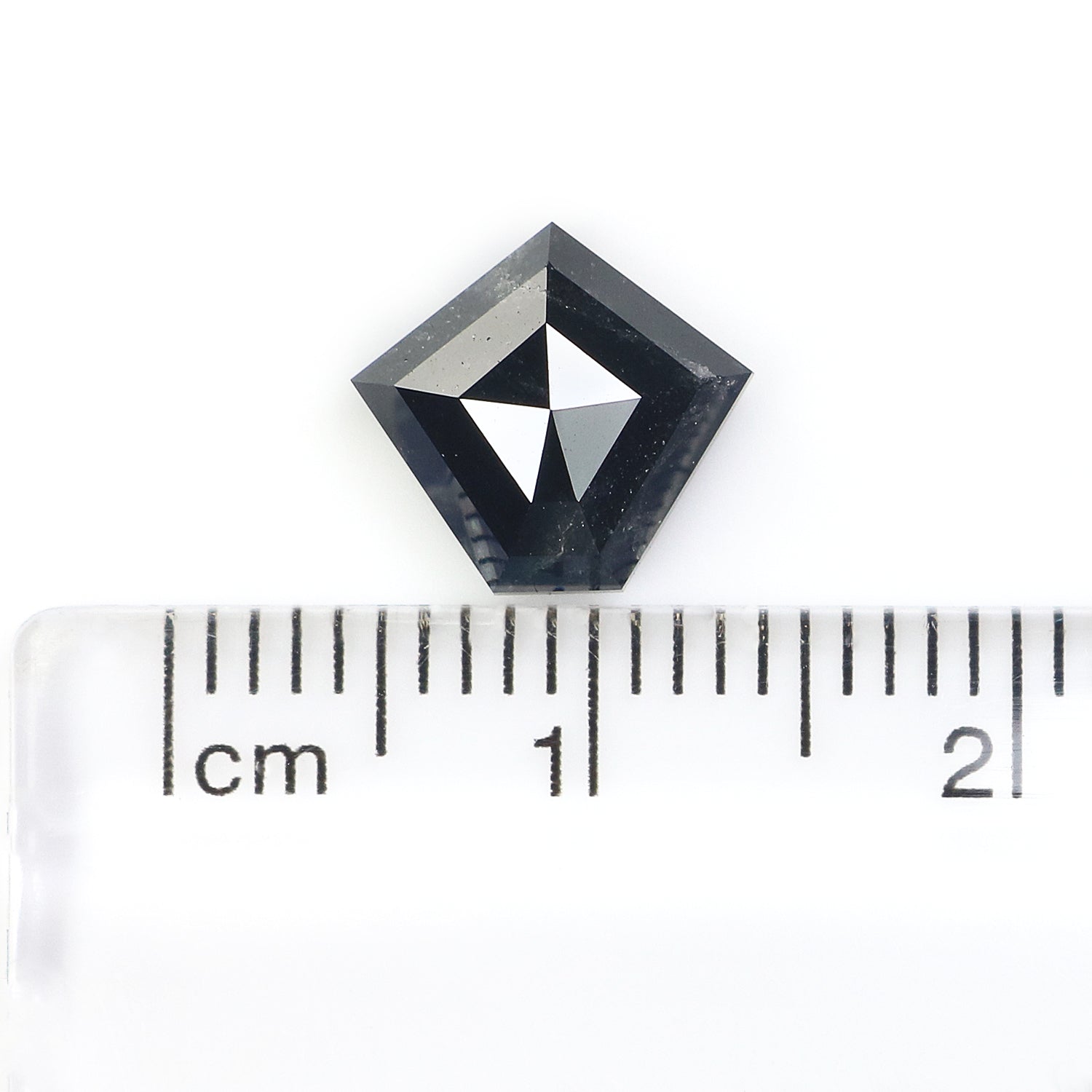 2.28 Ct Natural Loose Pentagon Shape Diamond Black Color Pentagon Diamond 8.75 MM Natural Loose Diamond Black Pentagon Cut Diamond QL870