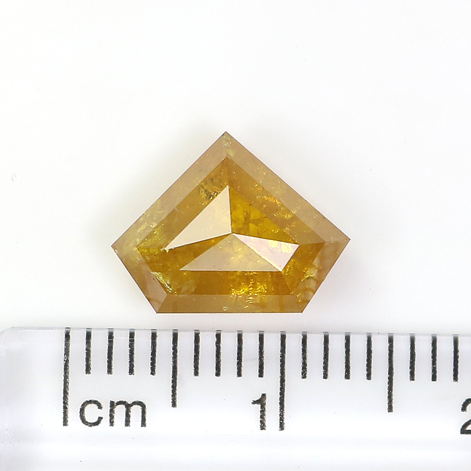 3.24 CT Natural Loose Shield Shape Diamond Yellow Color Shield Shape Diamond 8.40 MM Natural Loose Diamond Shield Rose Cut Diamond QL9780