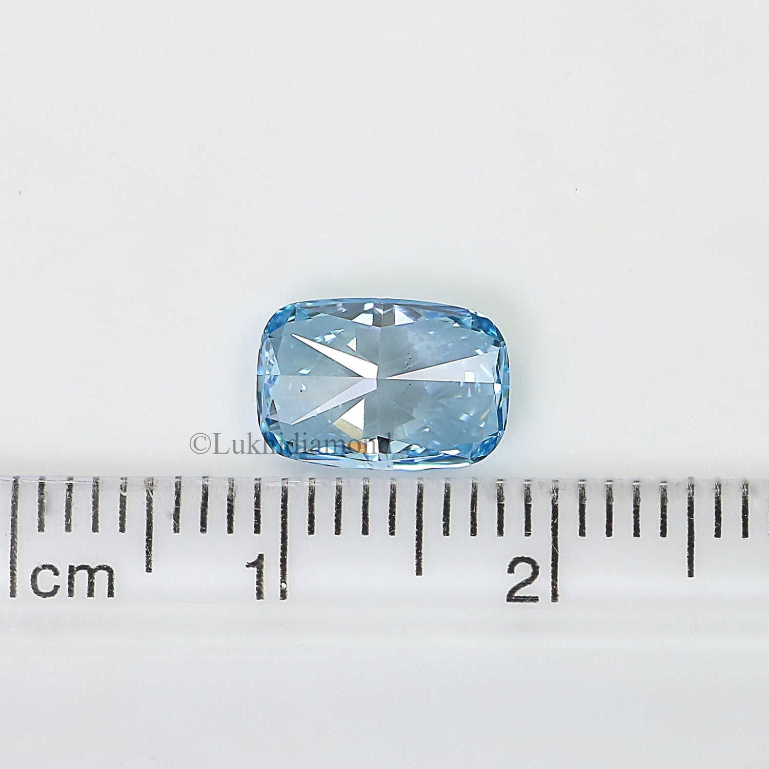 1.80 CT IGI Certified Cushion Brilliant Cut Diamond Fancy Vivid Blue Color VS1 Clarity Lab Grown Diamond Lab Created CVD Lab Diamond L3330