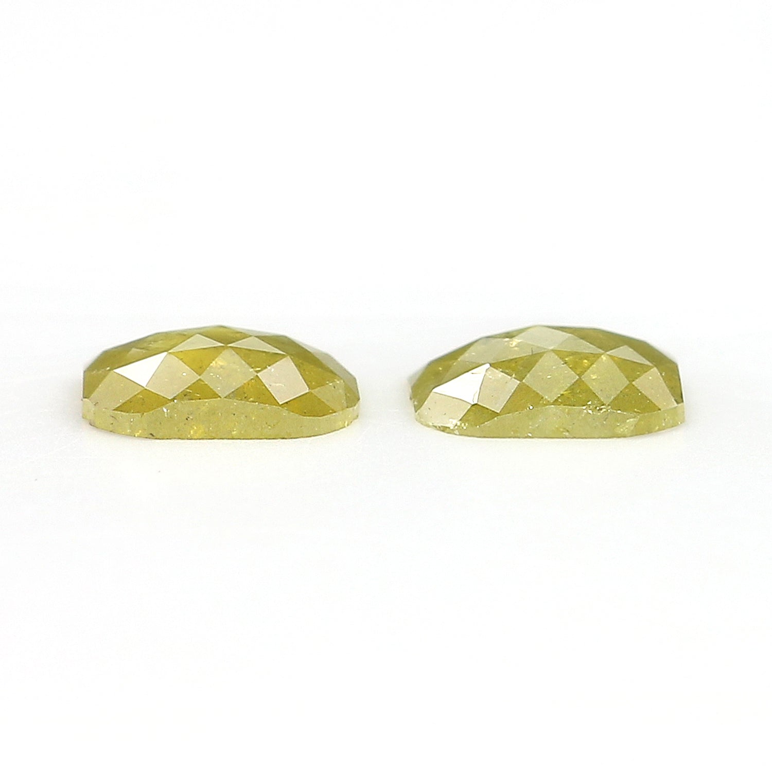 1.24 CT Natural Loose Cushion Shape Pair Diamond Yellow Color Cushion Rose Cut Diamond 6.25 MM Natural Loose Cushion Cut Pair Diamond LQ2988