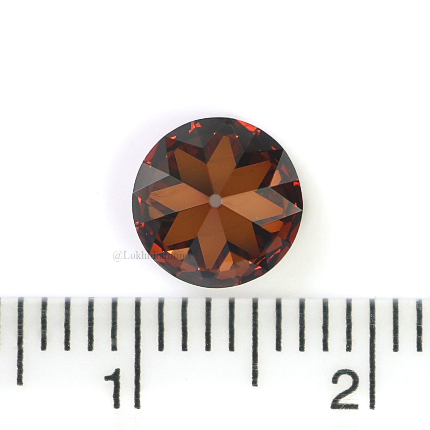 1.56 CT IGI Certified Round Old European Cut Diamond Fancy Deep Orange Color VS1 Clarity Lab Grown Diamond Lab Created Lab Diamond L3663