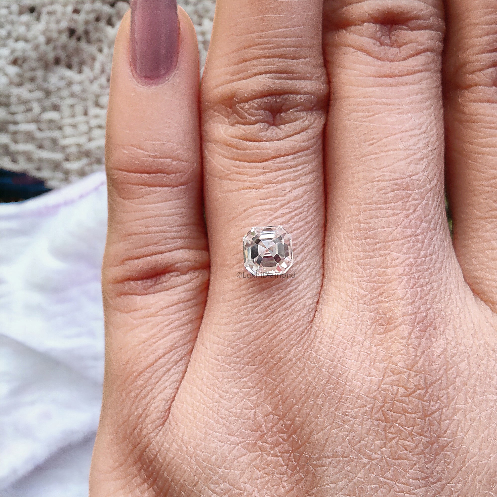 Asscher Brilliant Cut Loose White Moissanite Stone 5,6,7,8,9 MM Vintage Antique Handcrafted Eye Clean Moissanite Engagement Gift Ring Q124