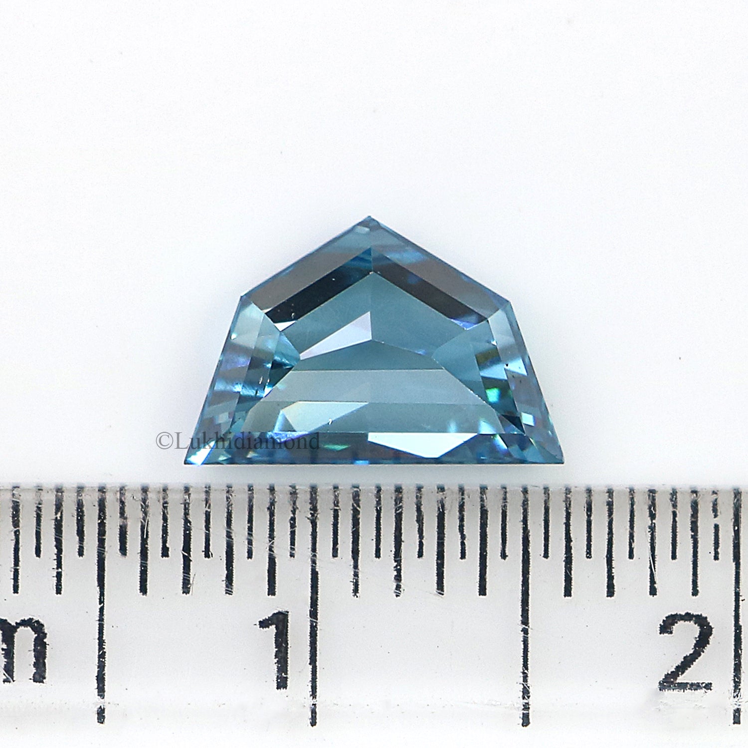1.08 CT IGI Certified Pentagonal Step Cut Fancy Vivid Blue Color Diamond VS2 Clarity Diamond Lab Grown CVD Diamond Lab Created Diamond L3228