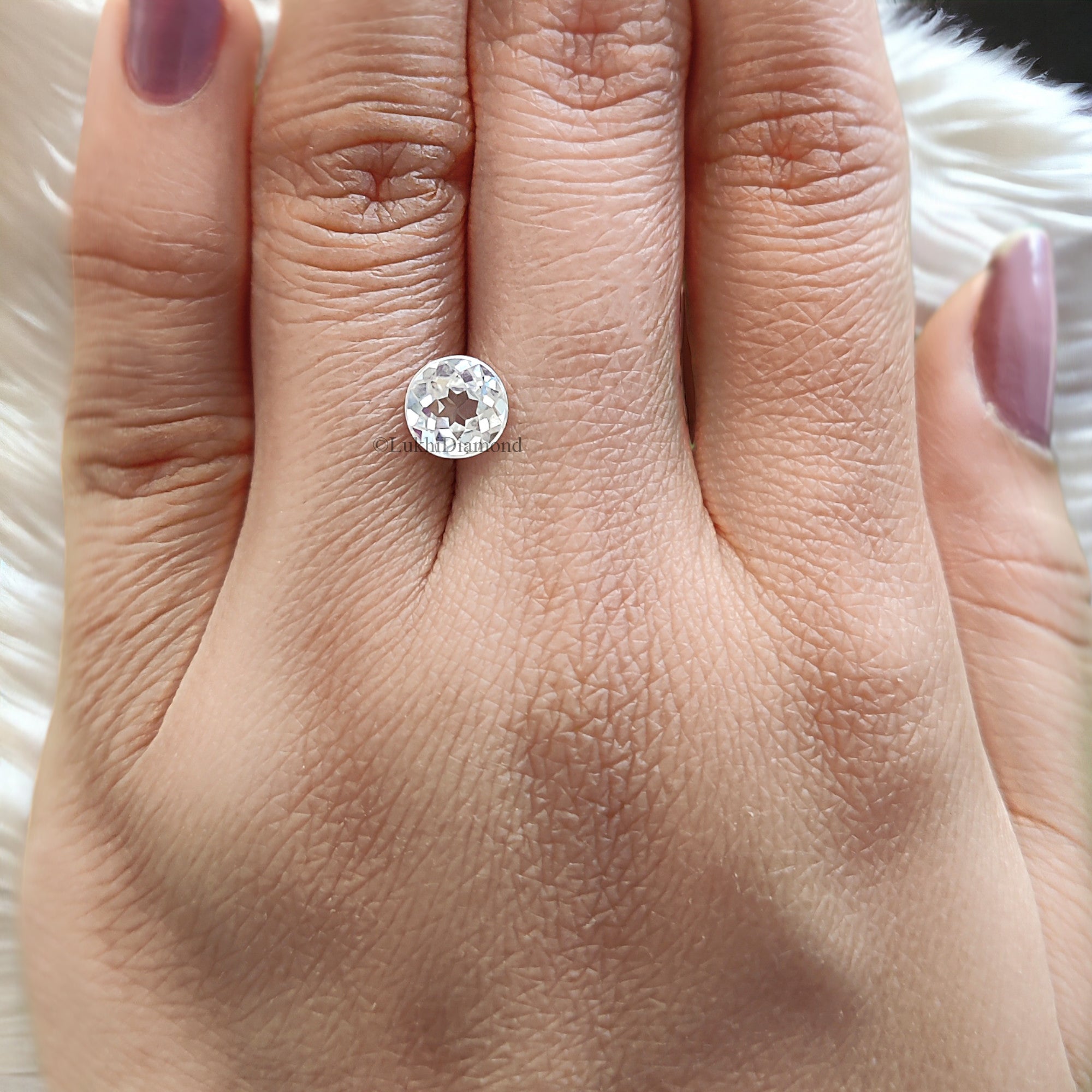 Round Rose Cut Loose White Moissanite Stone 6.5,7,8,9,10,11,12 MM Vintage Antique Handcrafted Eye Clean Moissanite Engagement Gift Ring Q147