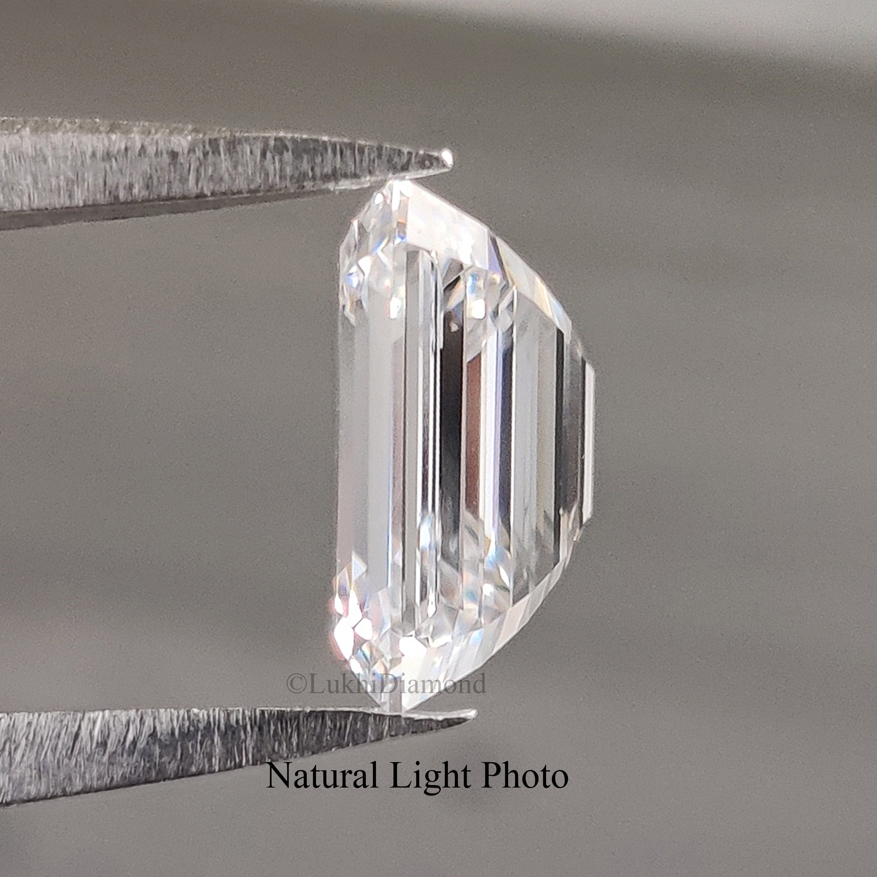 IGI Certified 1 Ct, 1.5 Ct, 2 Ct, 2.5 Ct, 3 Ct Emerald Brilliant Cut E/F Color VS Clarity Lab Grown Diamond Lab Created Loose Diamond Q106