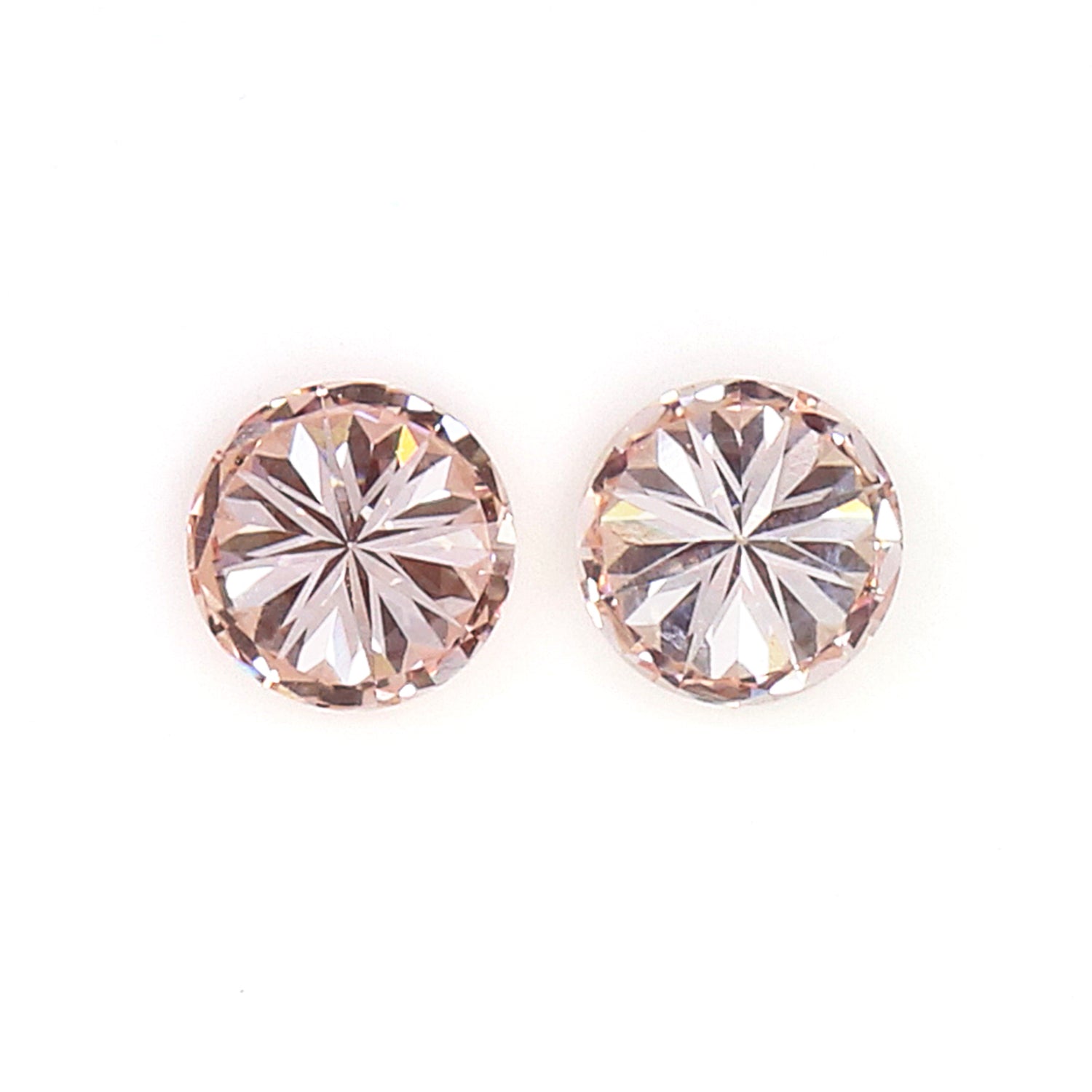0.53 CT Lab Grown Round Brilliant Cut CVD Diamond VS1 Clarity Pink Color Round Cut Pair Diamond 4.10 MM Pink Color Round Shape Diamond L3550