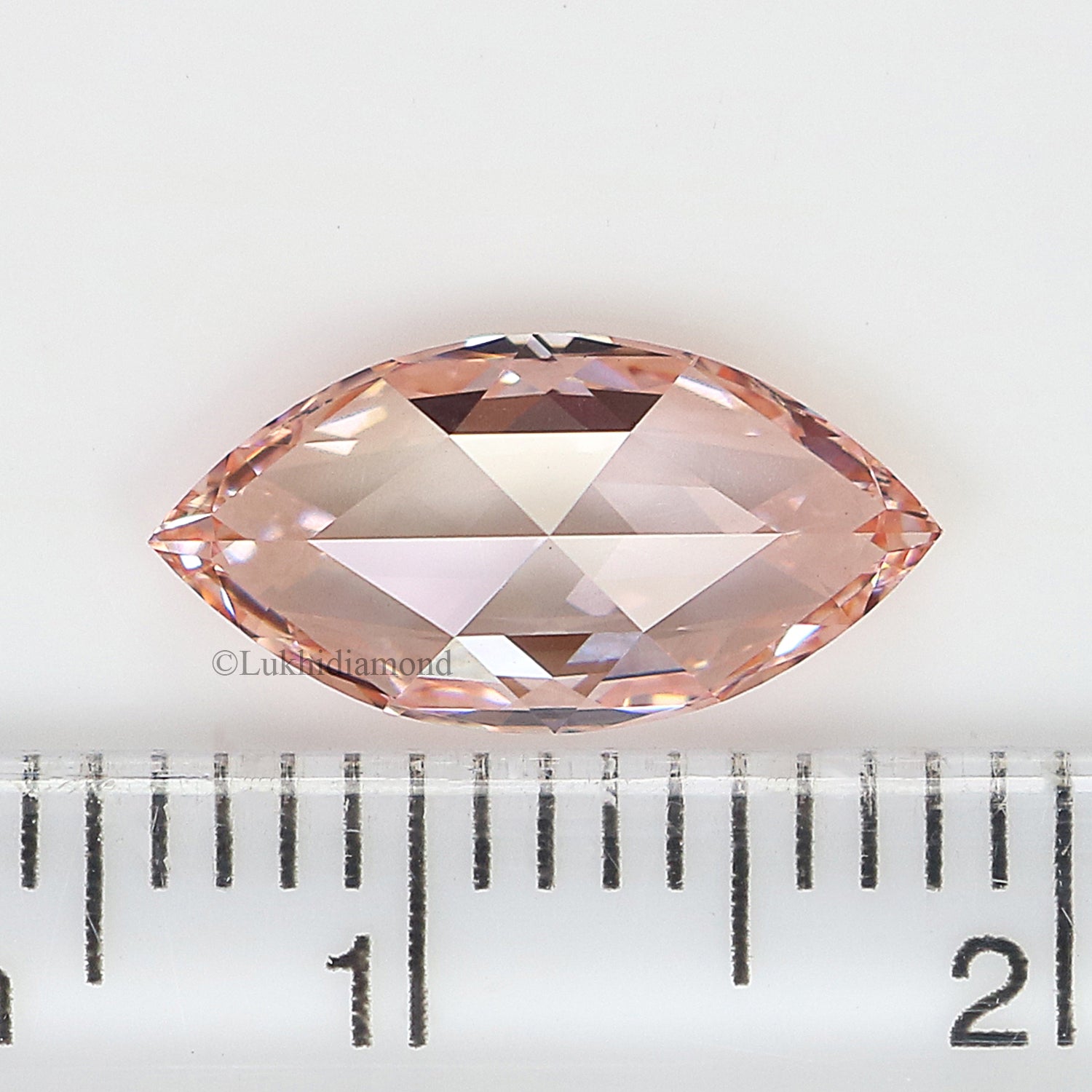 1.59 CT IGI Certified Marquise Rose Cut Fancy Intense Pink Color Diamond VS1 Clarity Diamond Lab Grown CVD Diamond Lab Created Diamond L3327