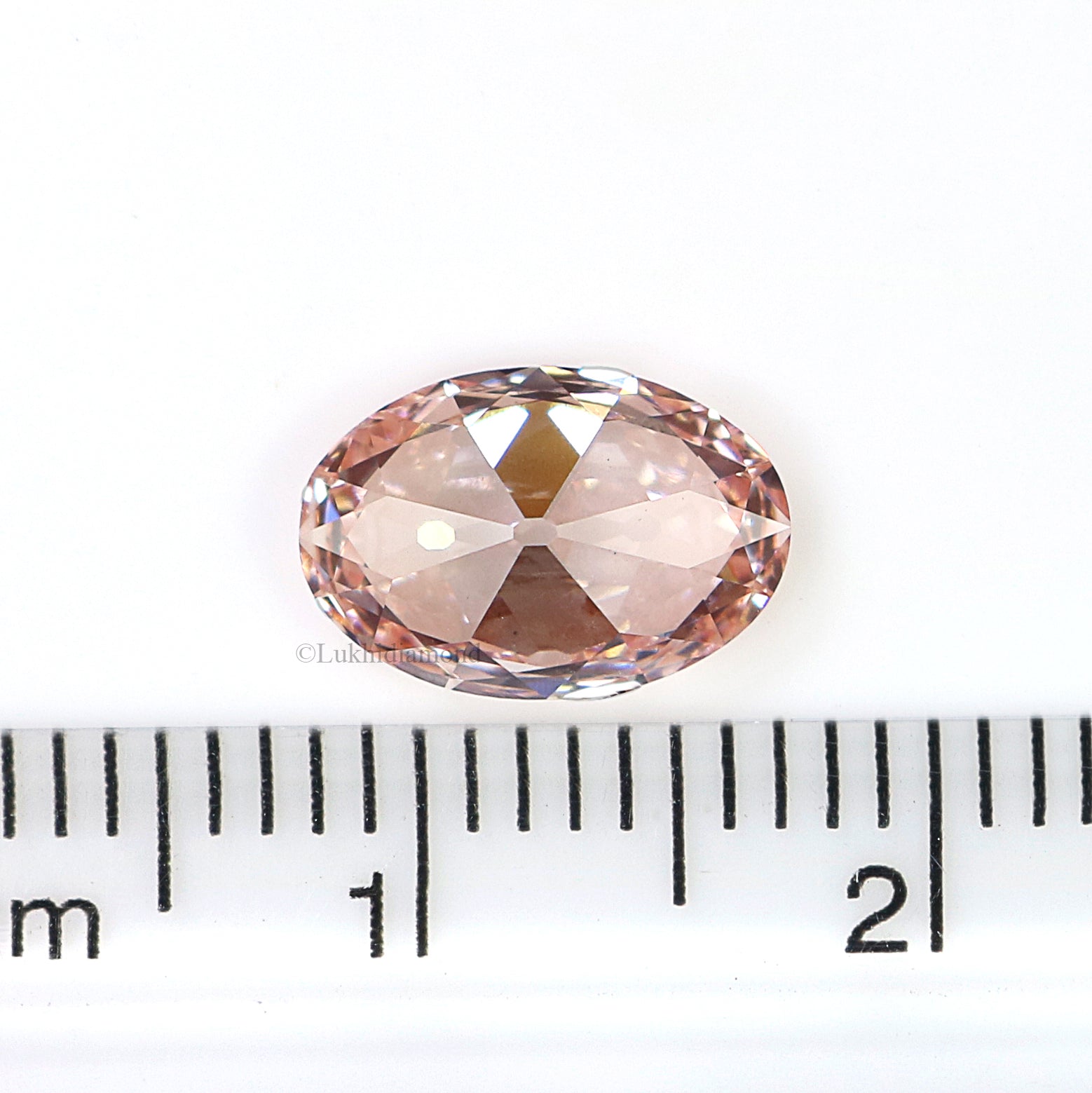 1.57 CT IGI Certified Oval Old European Cut Diamond Fancy Vivid Pink Color VS1 Clarity Diamond Lab Grown Diamond Lab Created Diamond L3575