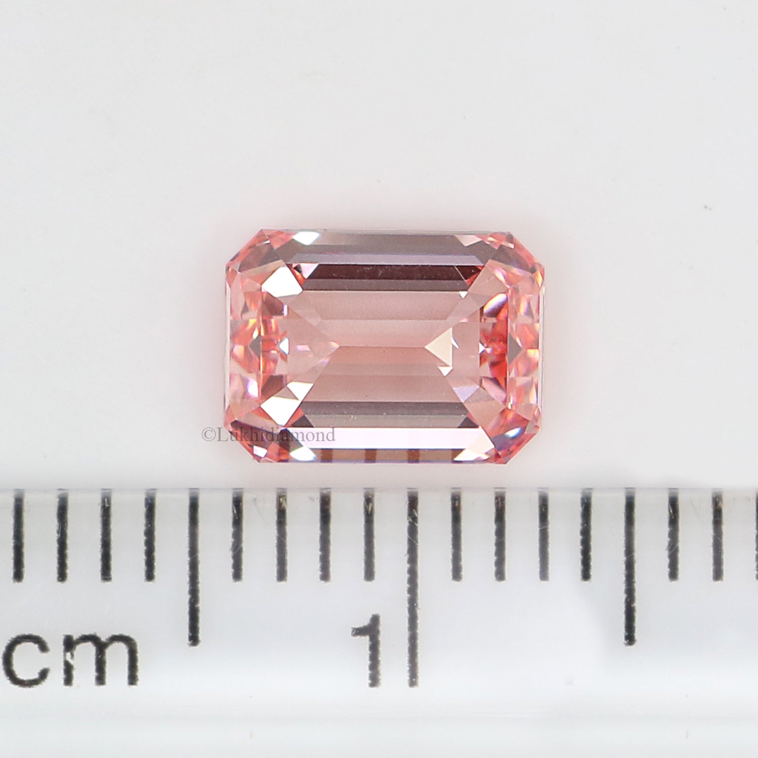 1.41 CT IGI Certified Emerald Cut Fancy Vivid Pink Color Diamond VS1 Clarity Diamond Lab Grown Diamond Lab Created Emerald CVD Diamond L3417