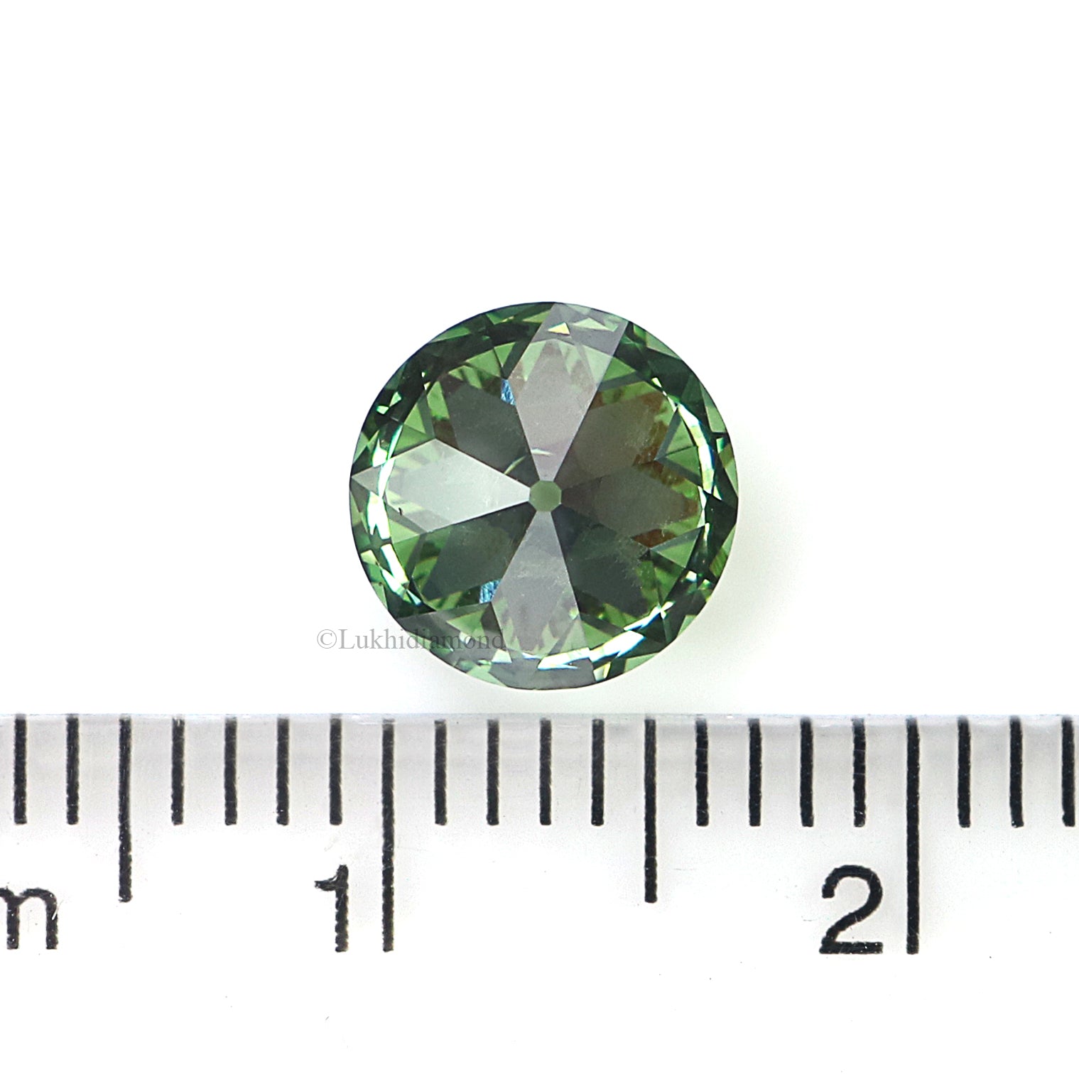 1.71 CT IGI Certified Round Old European Cut Diamond Fancy Vivid Green Color VS1 Clarity Lab Grown Diamond Lab Created Lab Diamond L3581