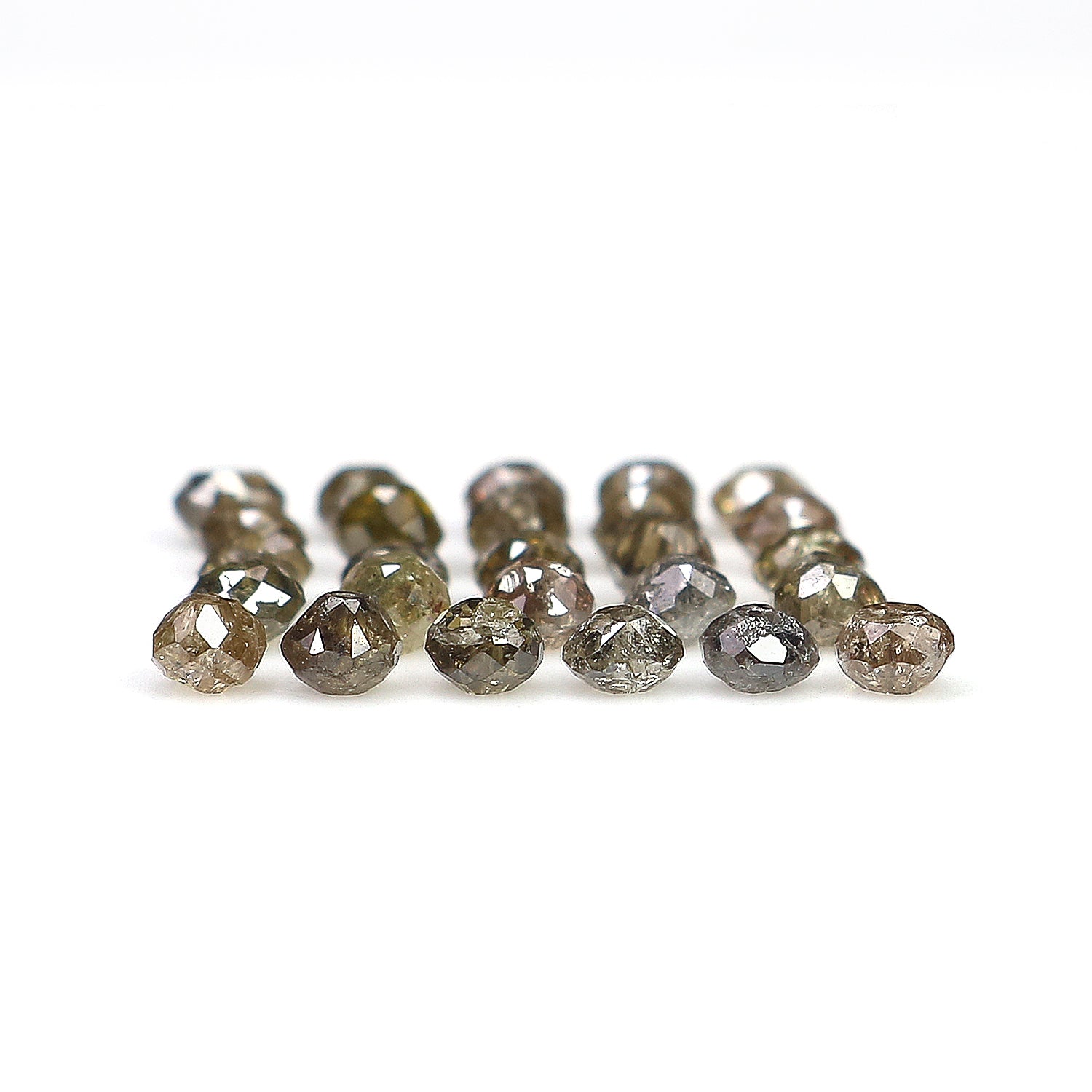 2.21 CT Natural Loose Bead Shape Diamond Brown Color Bead Cut Diamond 2.30 MM Natural Loose Brown Color Diamond Bead Rose Cut Diamond LQ1681